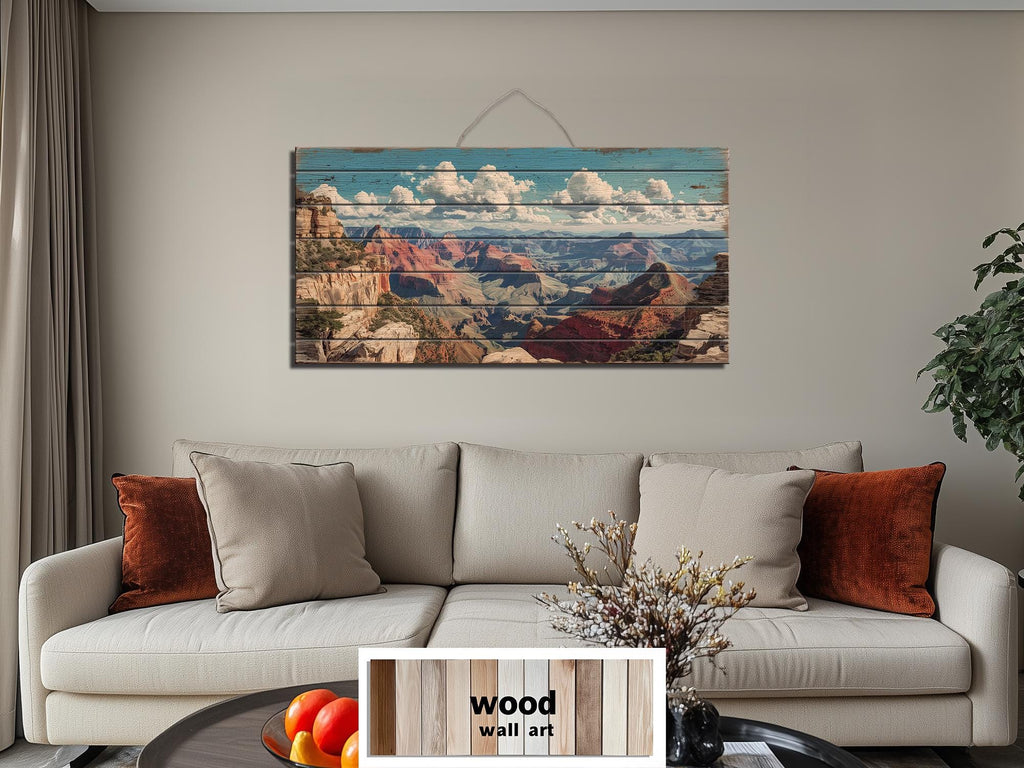 Grand Canyon Landscape Distressed Wood Wall Art