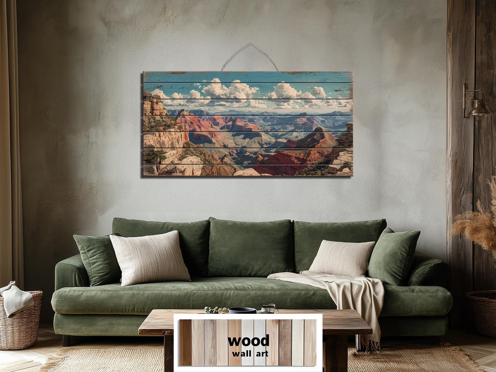 Grand Canyon Landscape Distressed Wood Wall Art