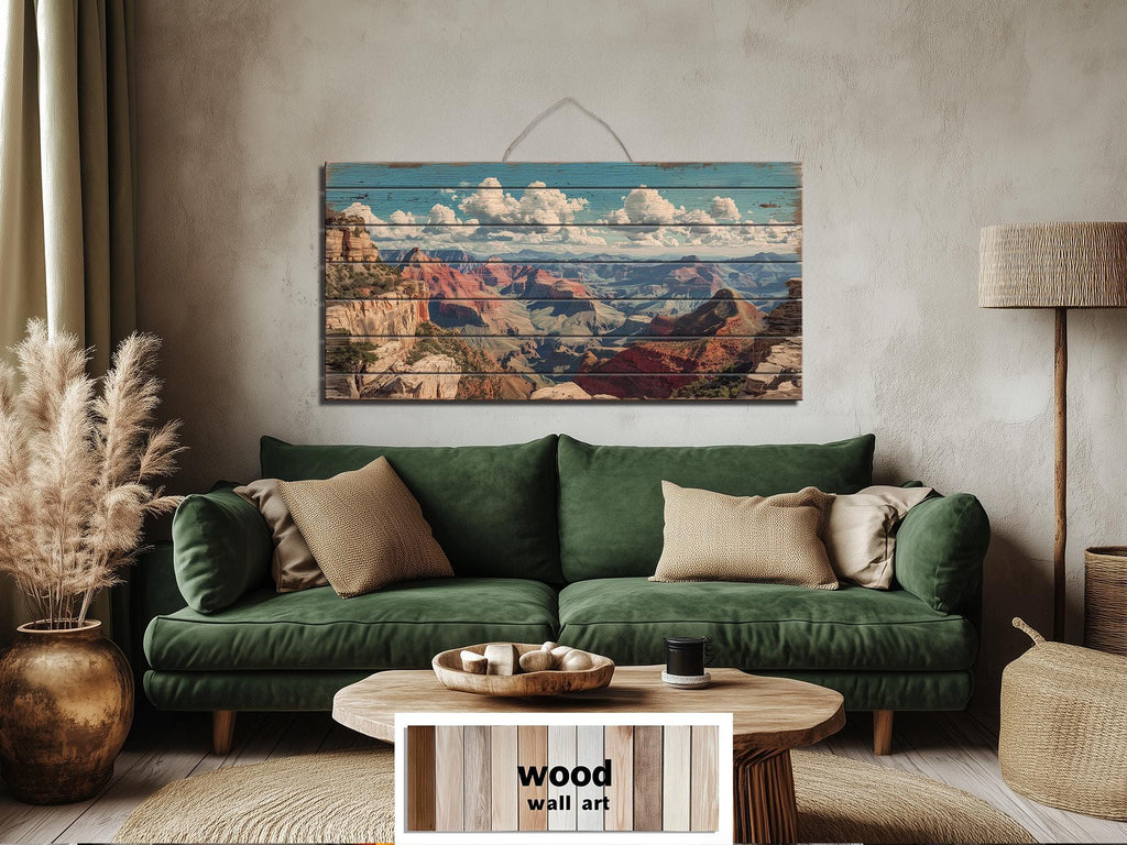 Grand Canyon Landscape Distressed Wood Wall Art