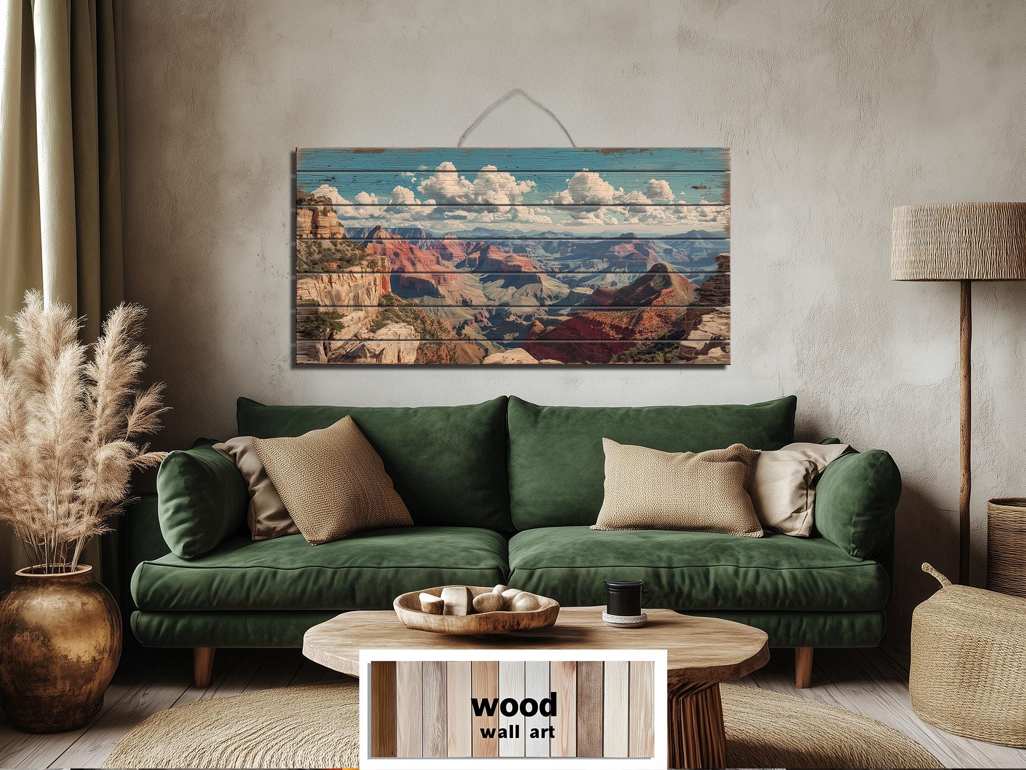 Grand Canyon Landscape Distressed Wood Wall Art