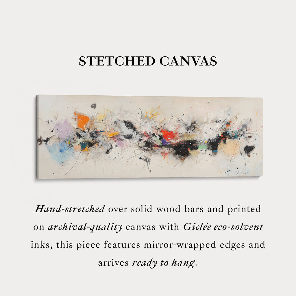 Abstract Expressionist Horizontal Long Wall Art