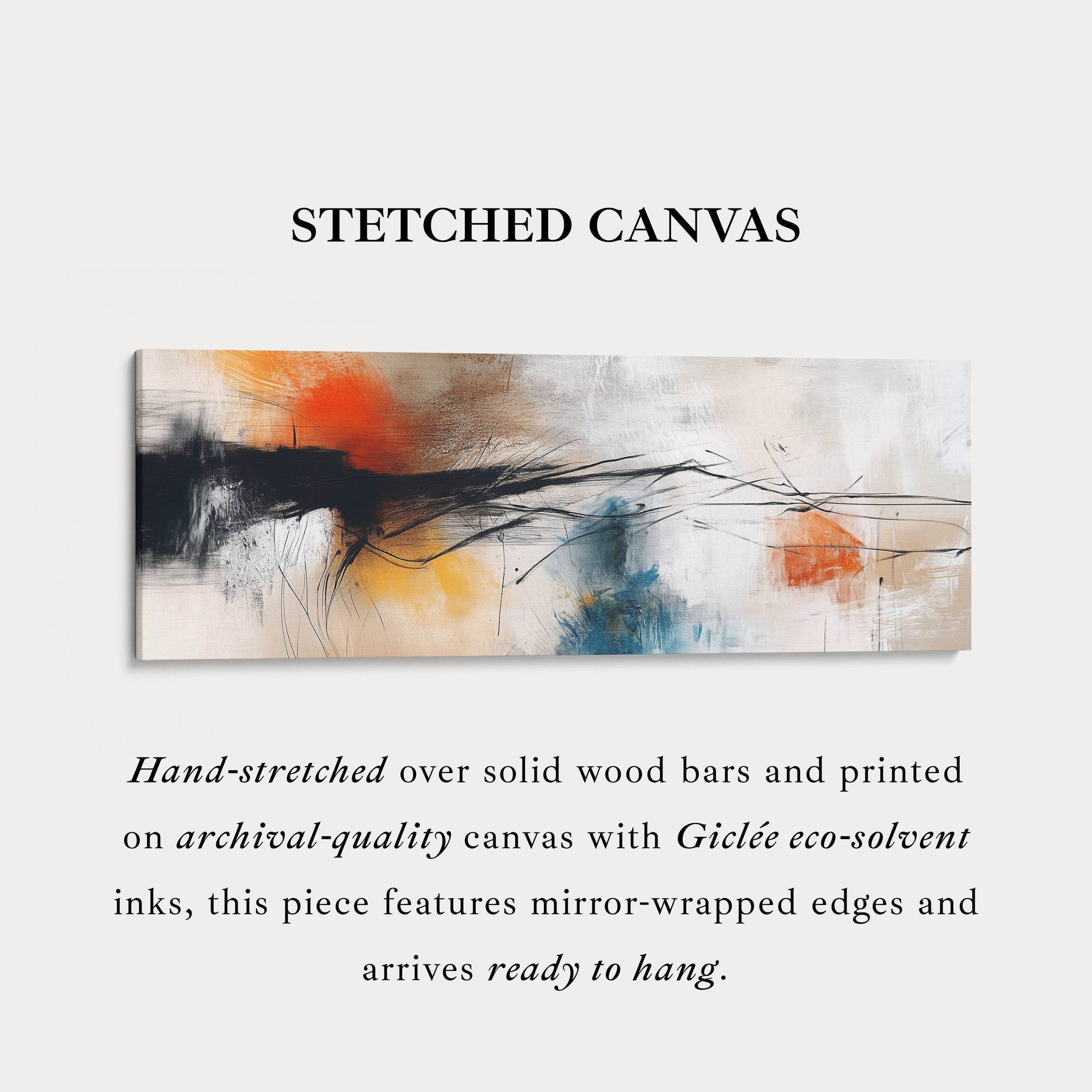 Colourful Abstract Large Horizontal Wall Art