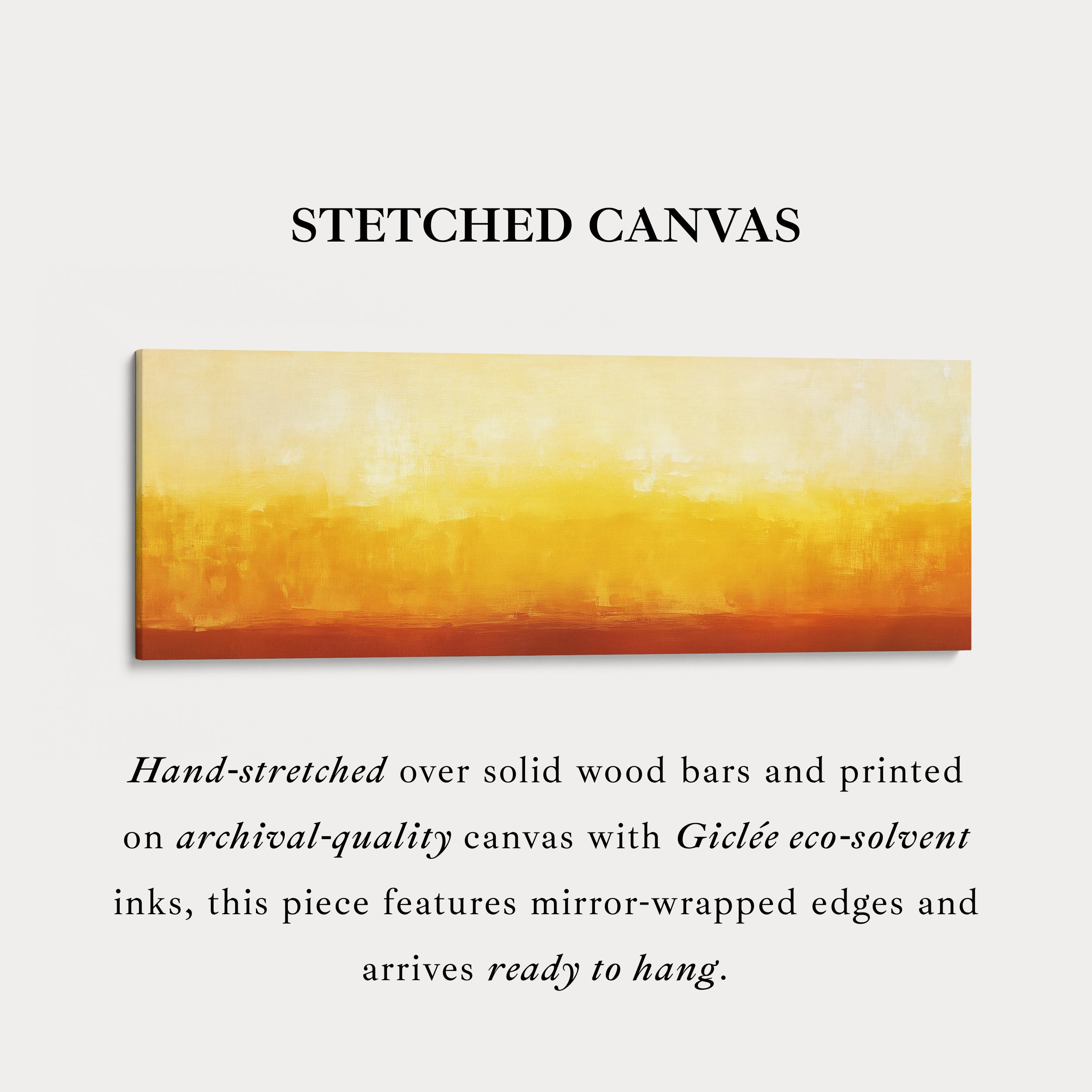 Abstract Yellow Large Framed Wall Pictures For Living Room