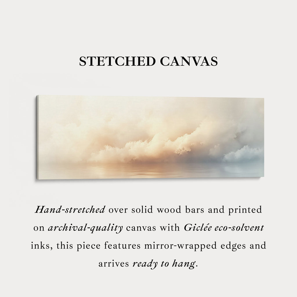 Panoramic Long Narrow Cloud Wall Art Large Framed Canvas