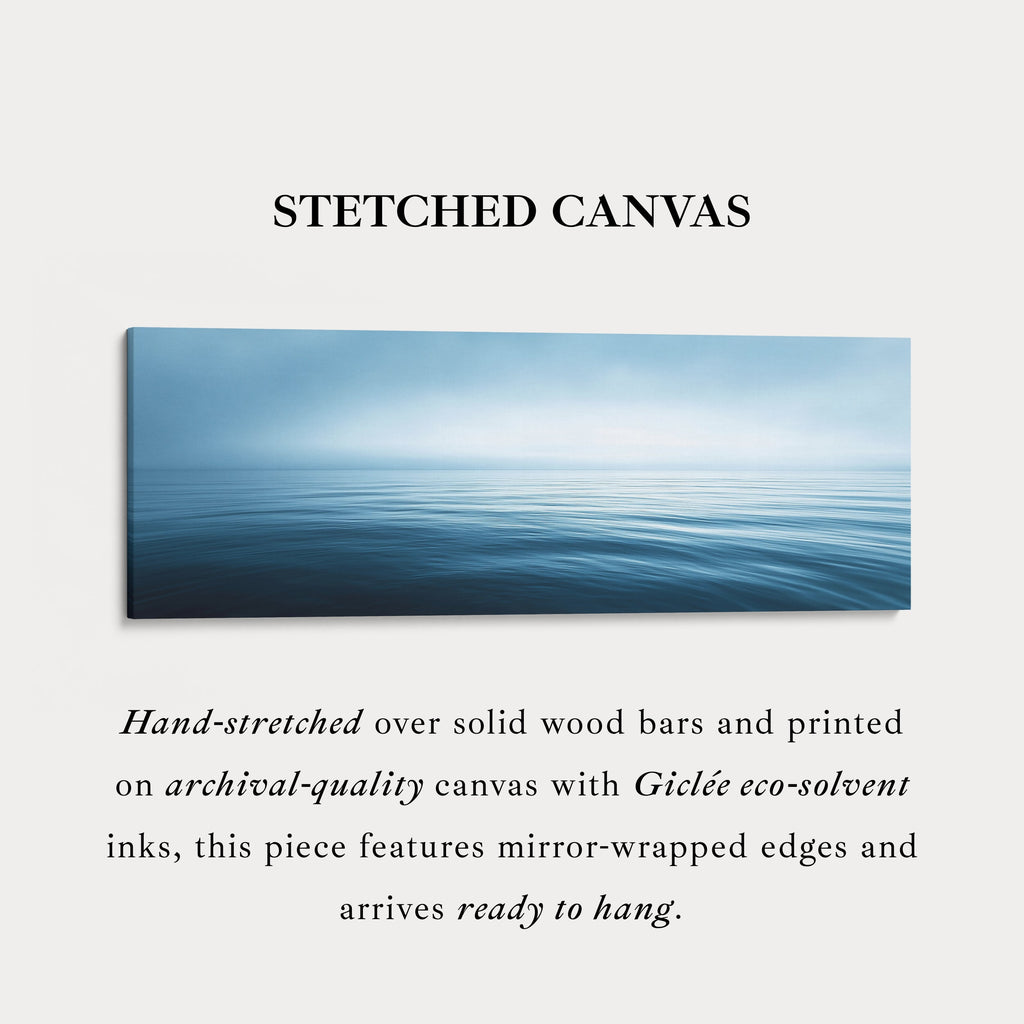 Long Horizontal Wall Art Above Bed Decor Tranquil Ocean