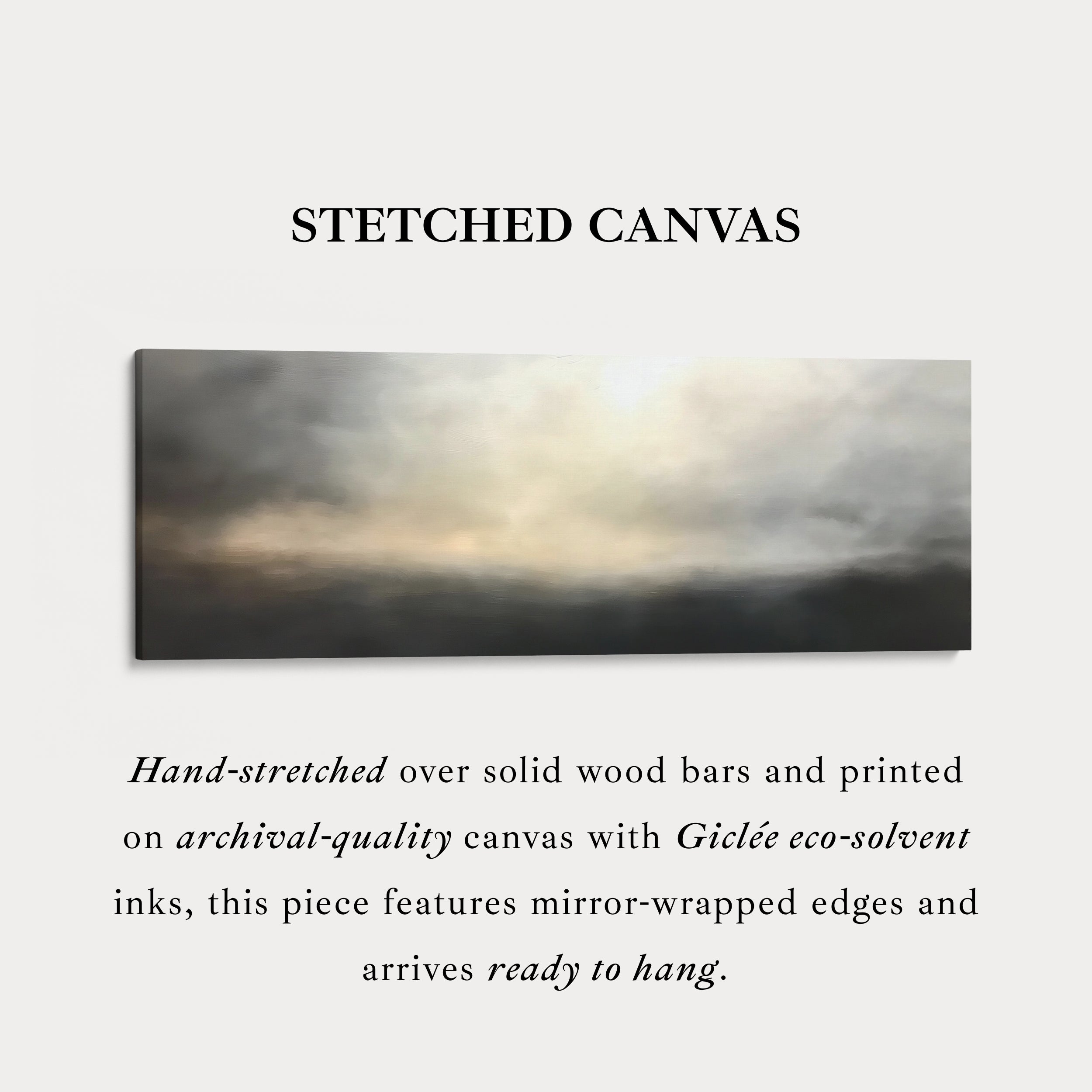 Abstract Landscape Large Horizontal Framed Canvas Wall Art