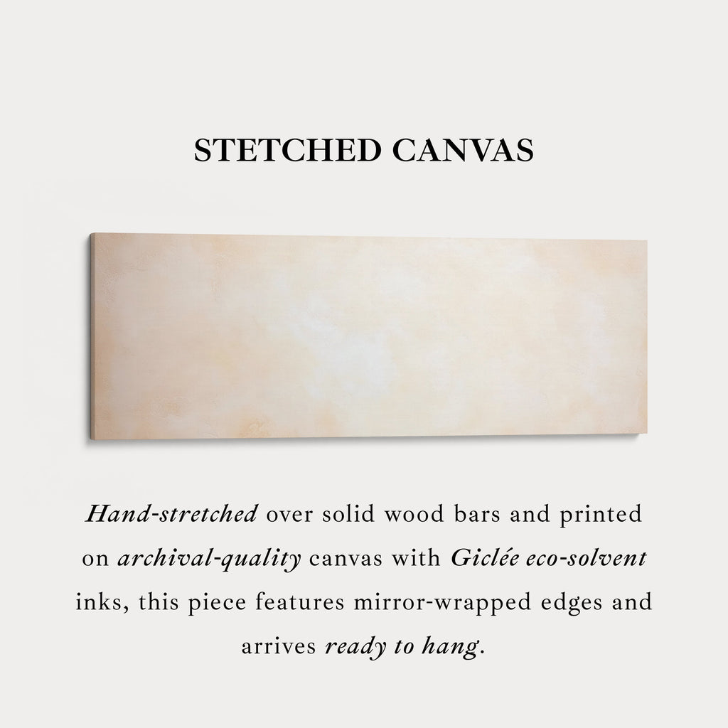 Abstract Beige Minimalist Long Horizontal Wall Art Panoramic Wall Art