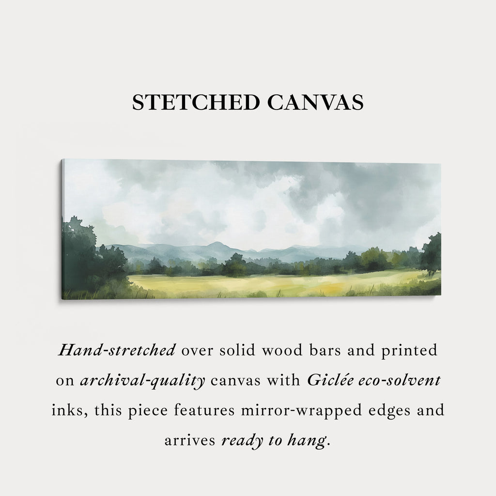 Long Landscape Narrow Framed Canvas Wall Decor