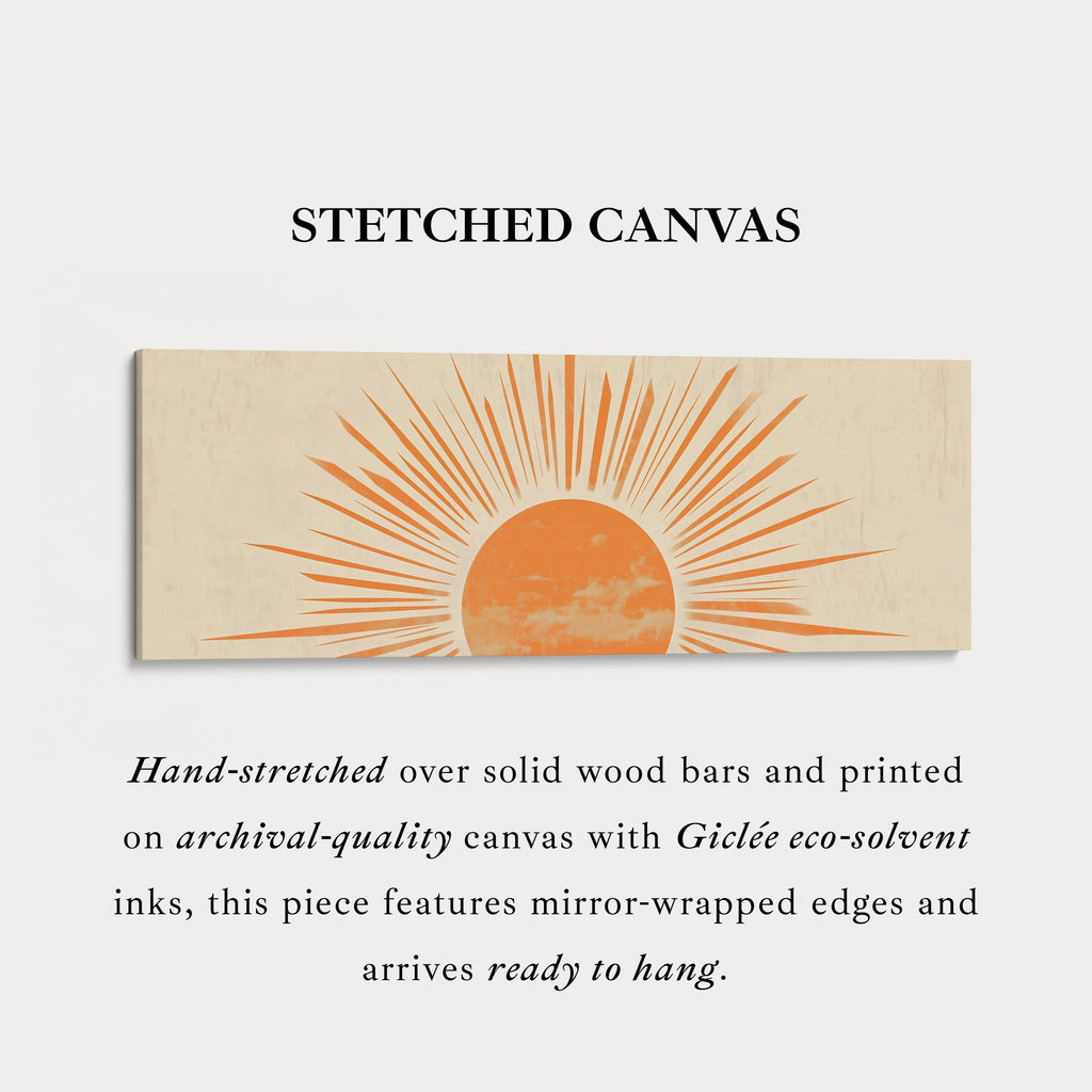 Above Bed Sunset Horizontal Wall Decor Long Narrow
