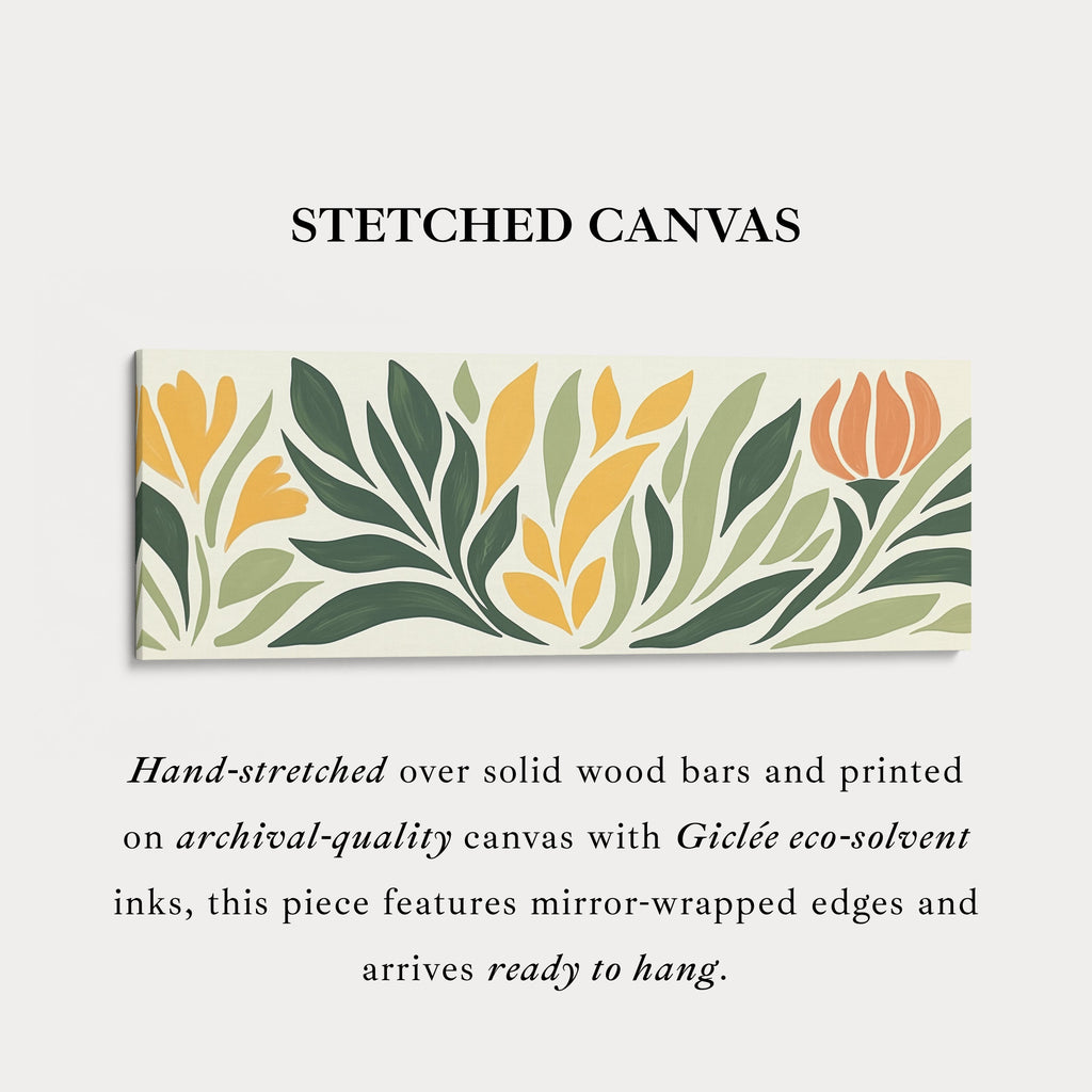 Living Room Horizontal Wall Art Abstract Floral