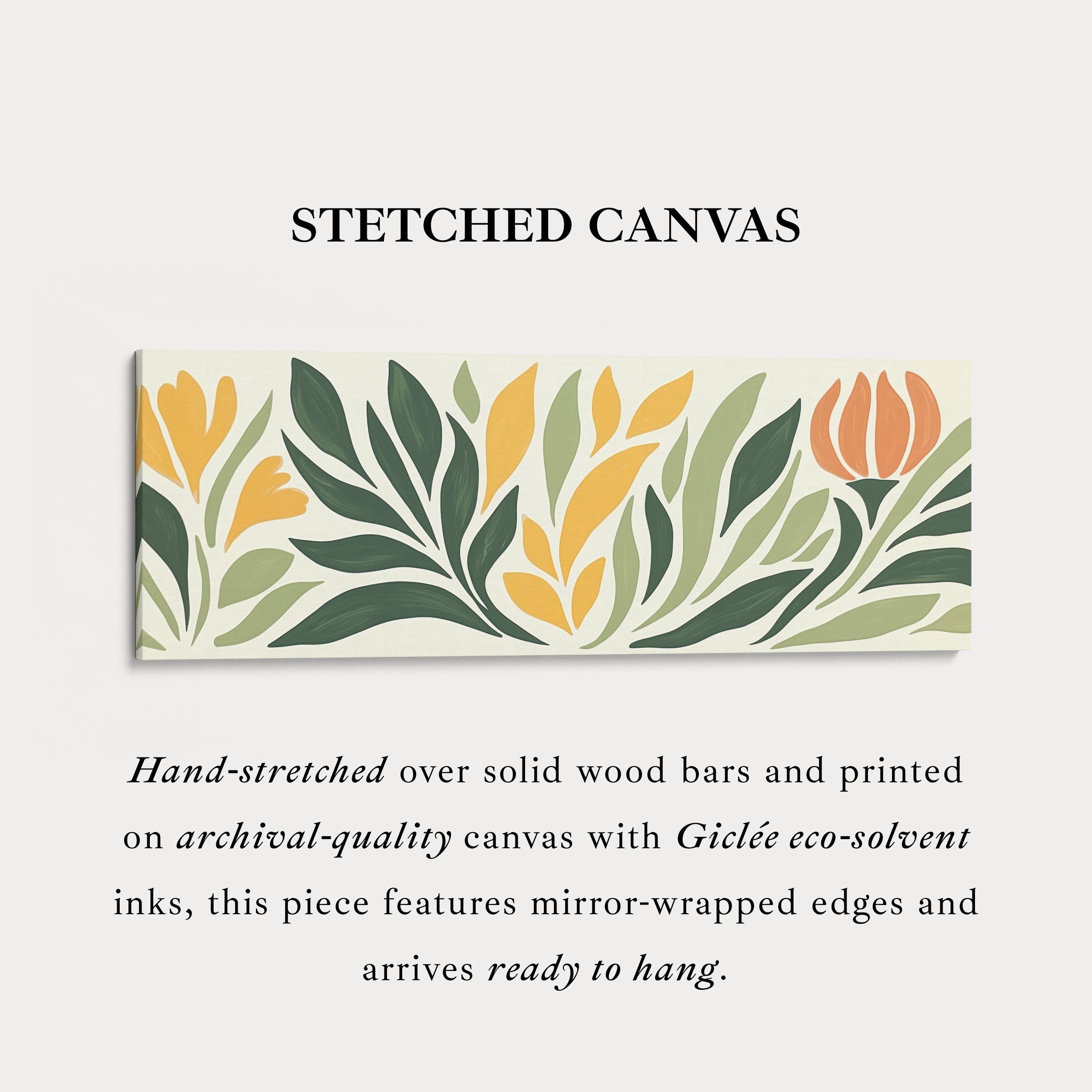 Living Room Horizontal Wall Art Abstract Floral