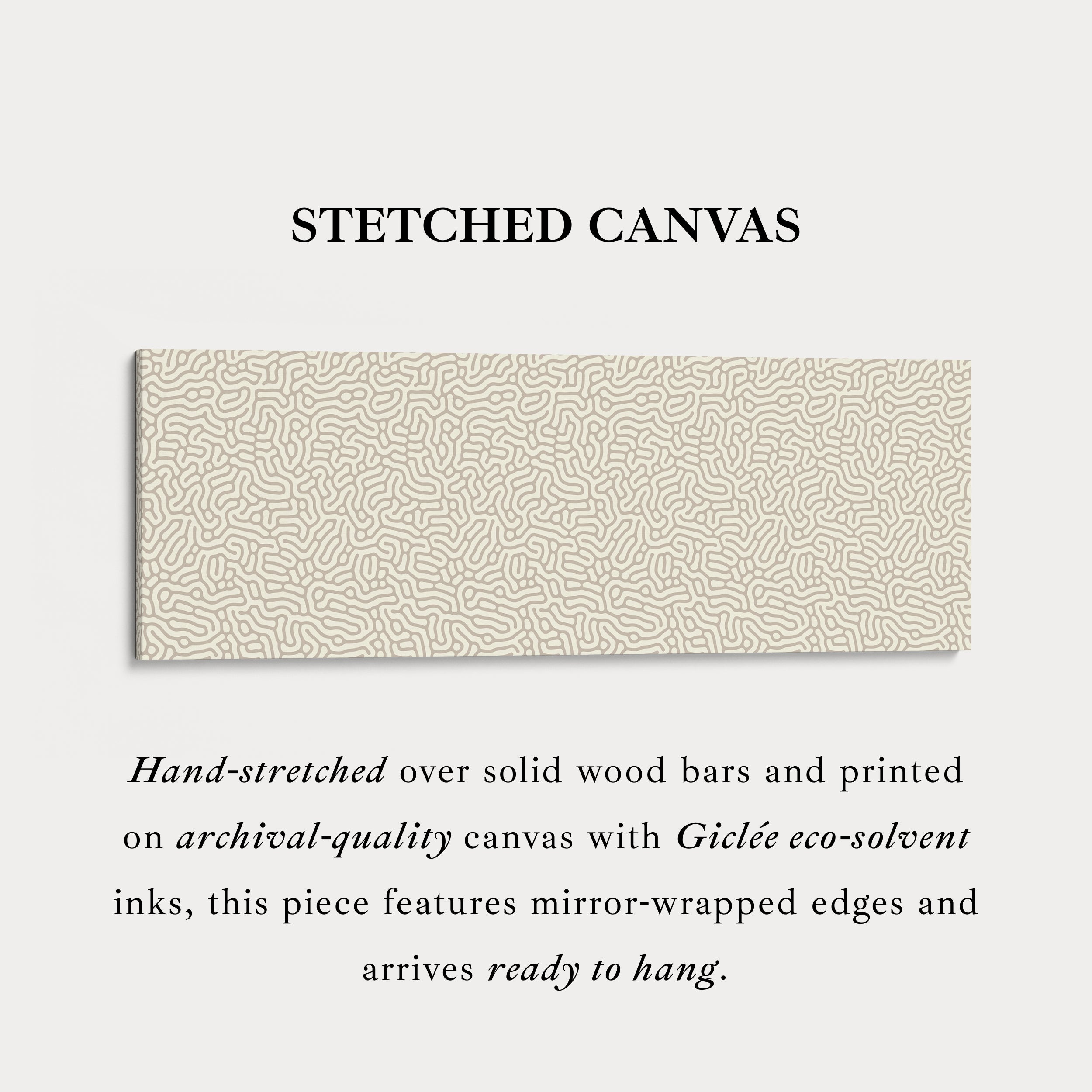 Minimalist Beige Organic Pattern Horizontal Wall Decor