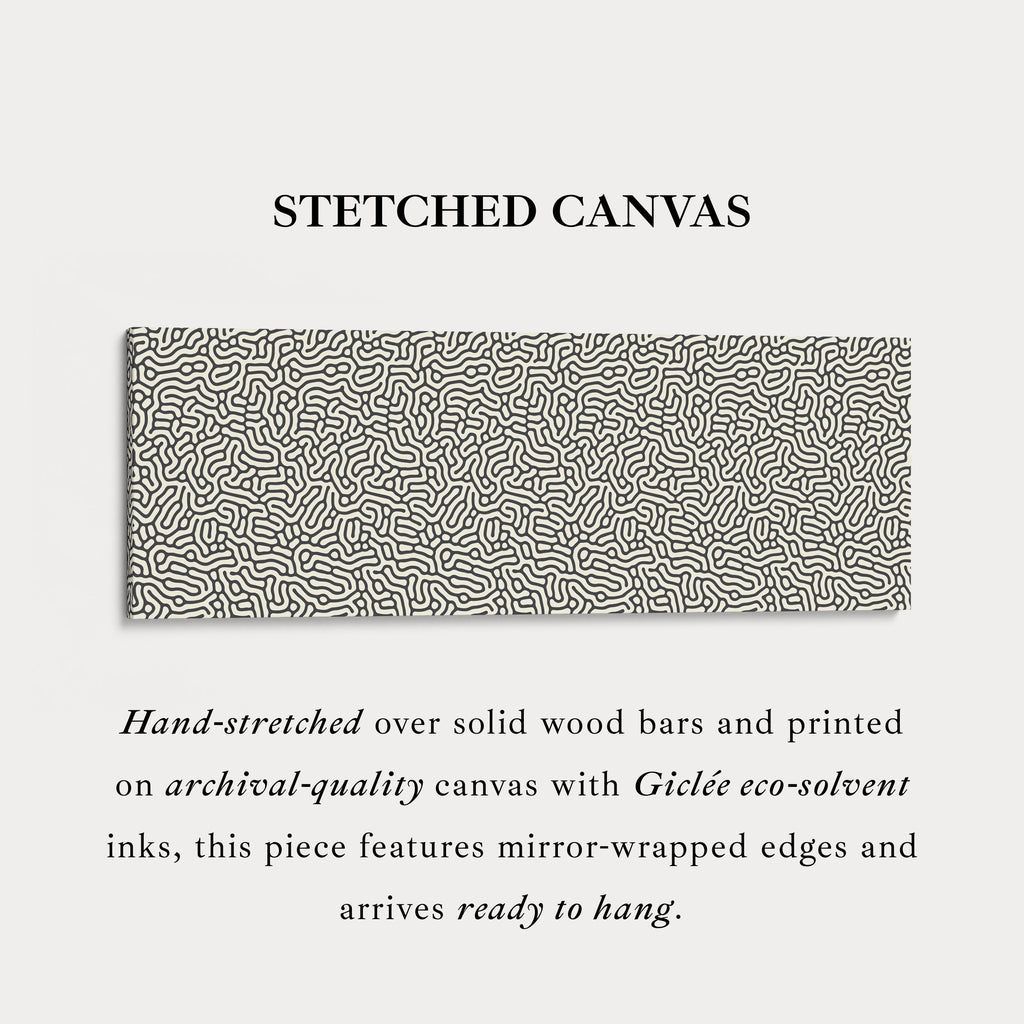 Minimalist Black Organic Pattern Horizontal Wall Art