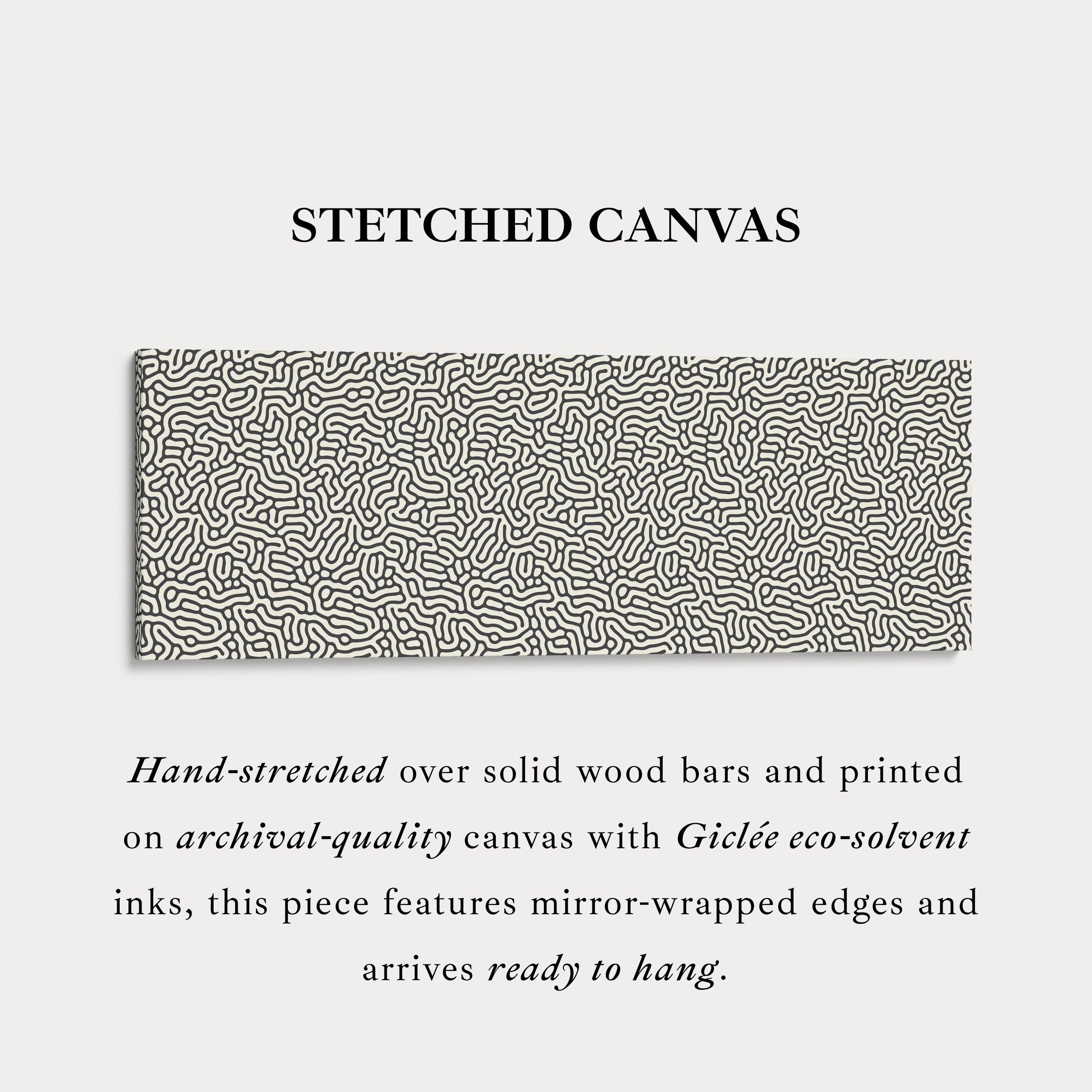 Minimalist Black Organic Pattern Horizontal Wall Art