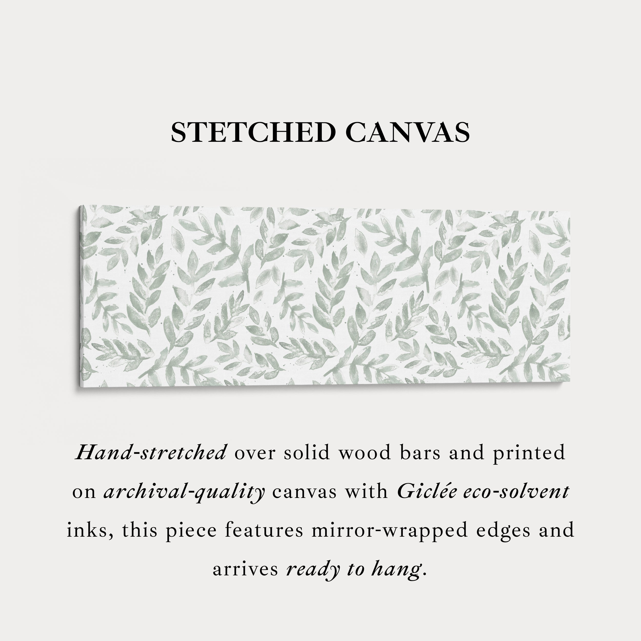 Sage Green Botanical Narrow Long Wall Decor