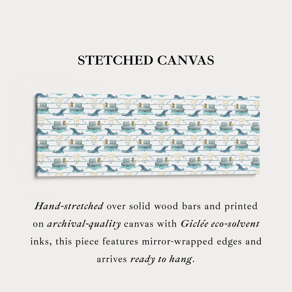 Blue Horizontal Narrow Kids Wall Decor