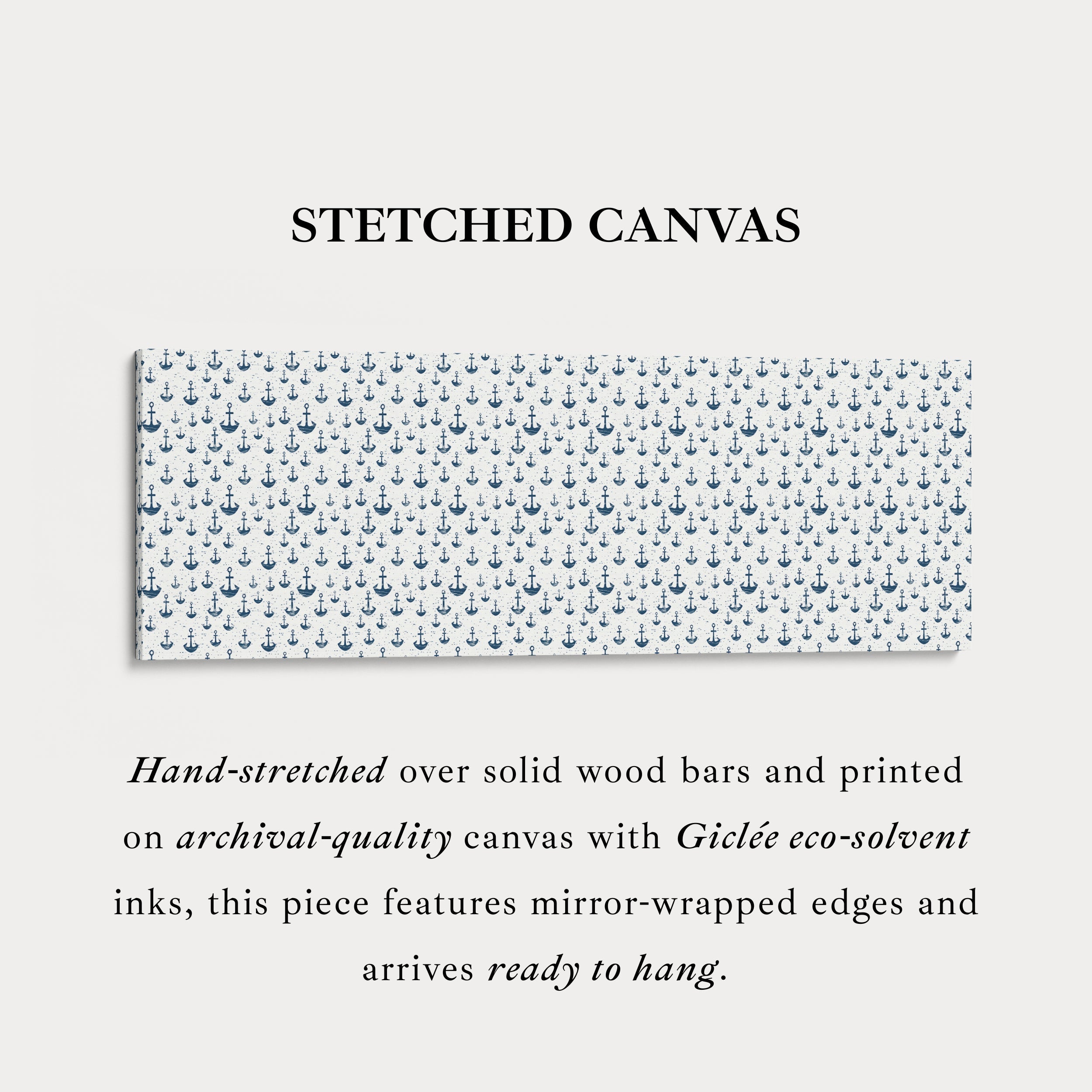 Nautical Anchor Slim Horizontal Wall Art