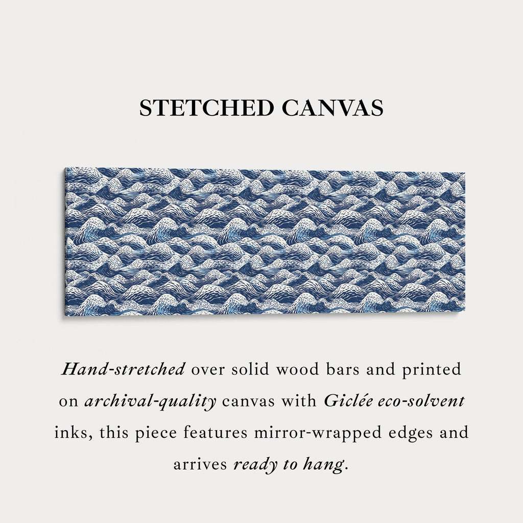 Japandi Style Wave Long Narrow Horizontal Wall Decor