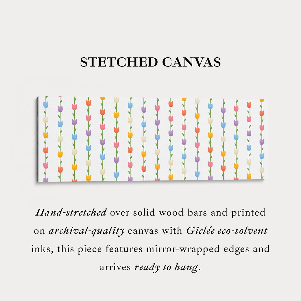 Horizontal Wall Art Colorful Tulips