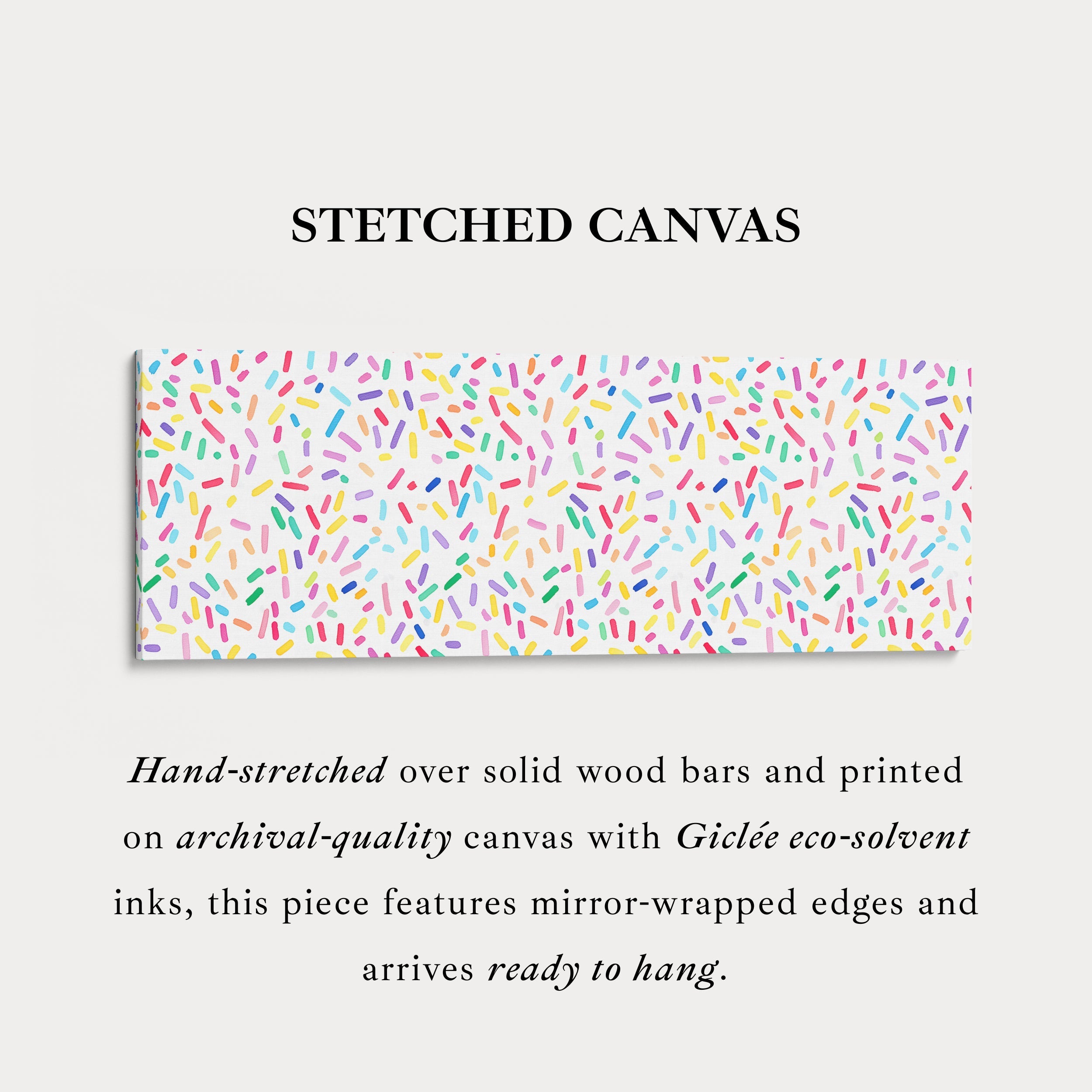 Colorful Sprinkles Kids Long Horizontal Wall Art