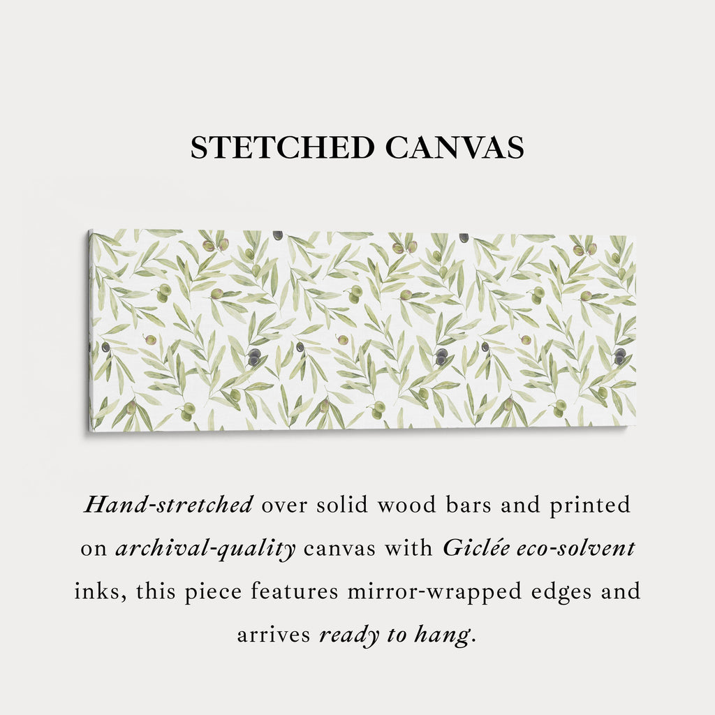 Olive Leaves Narrow Long Wall Decor
