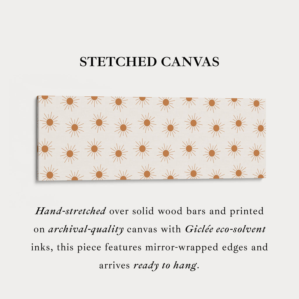 Boho Minimalist Sun Panoramic Slim Wall Art