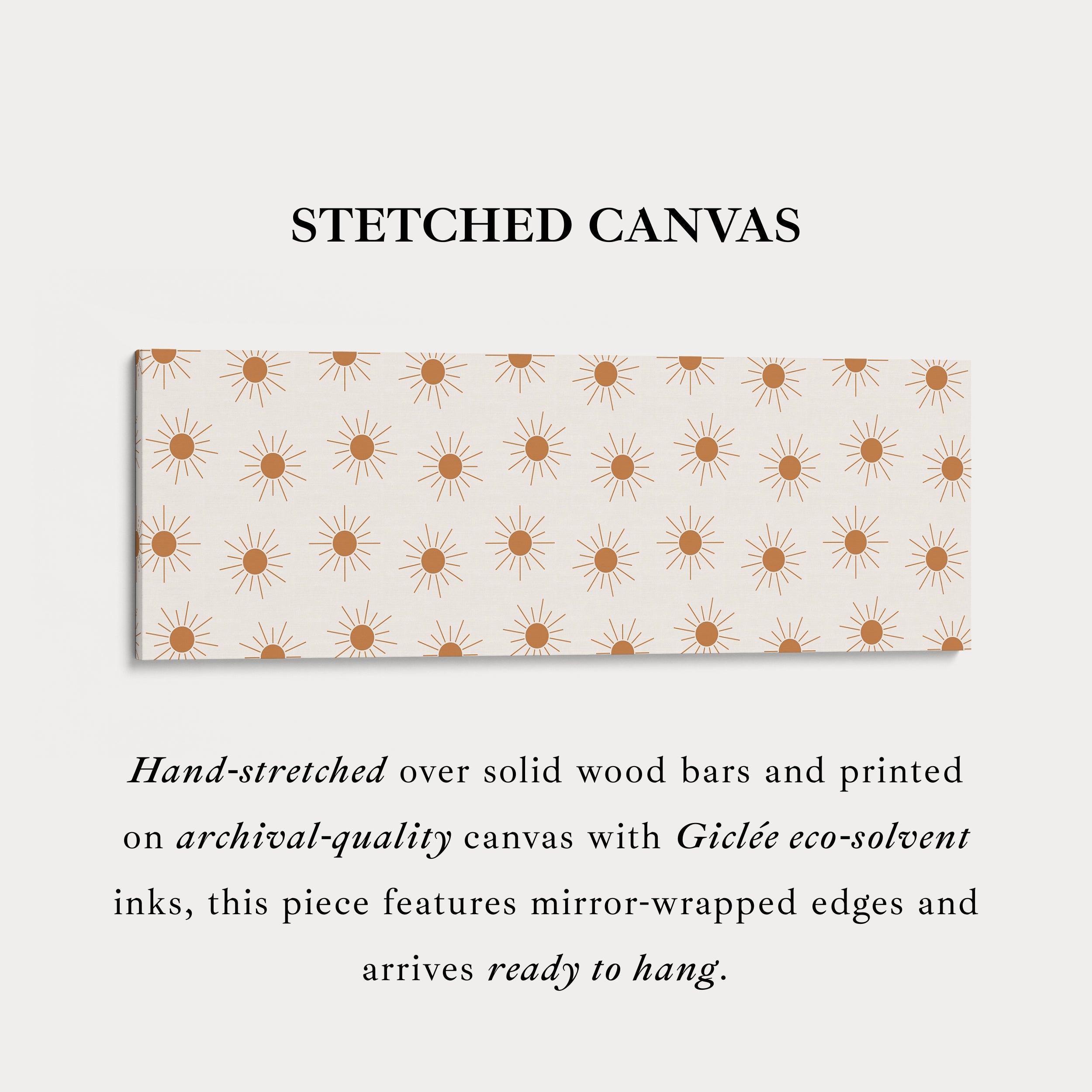 Boho Minimalist Sun Panoramic Slim Wall Art