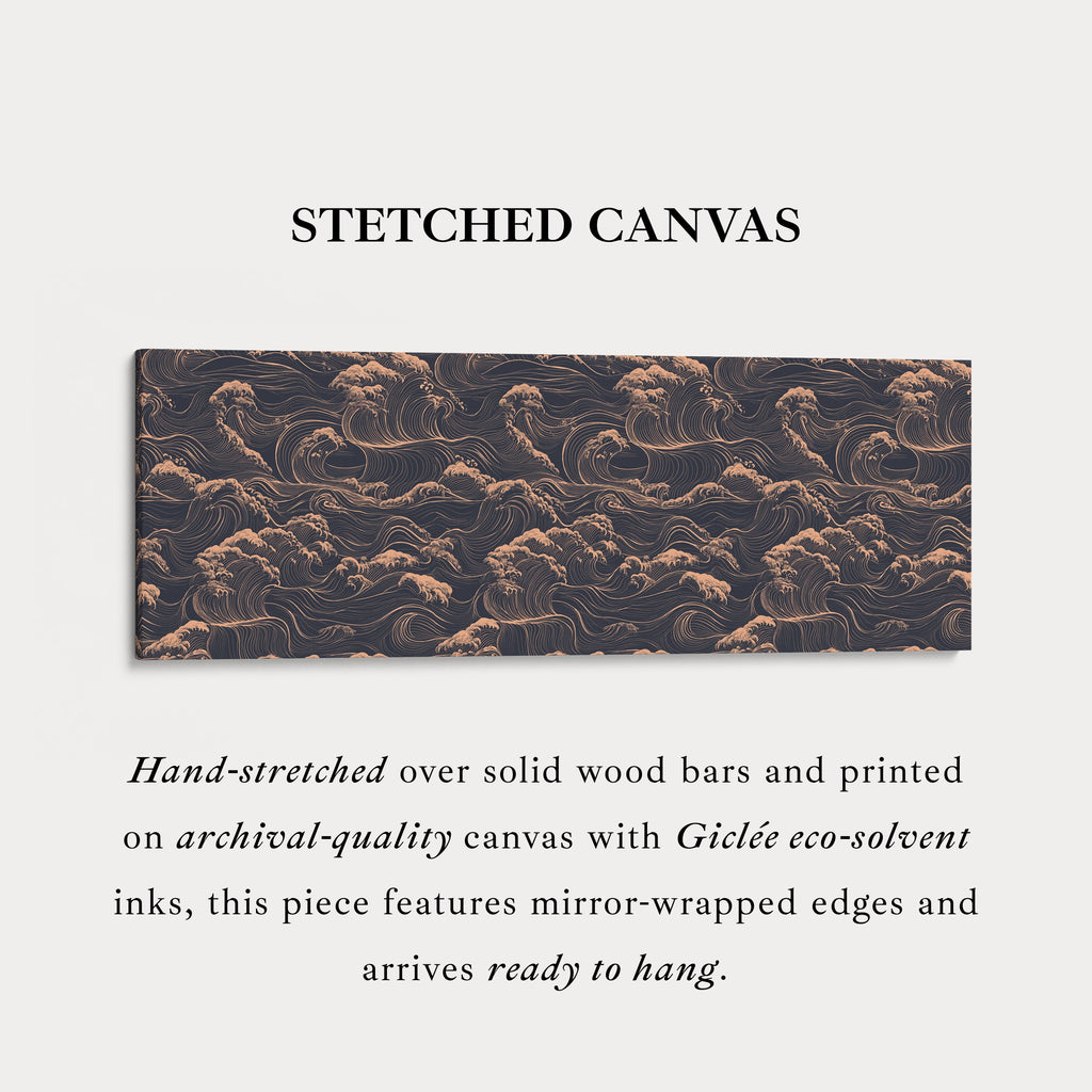 Japanese Waves Long Horizontal Wall Art