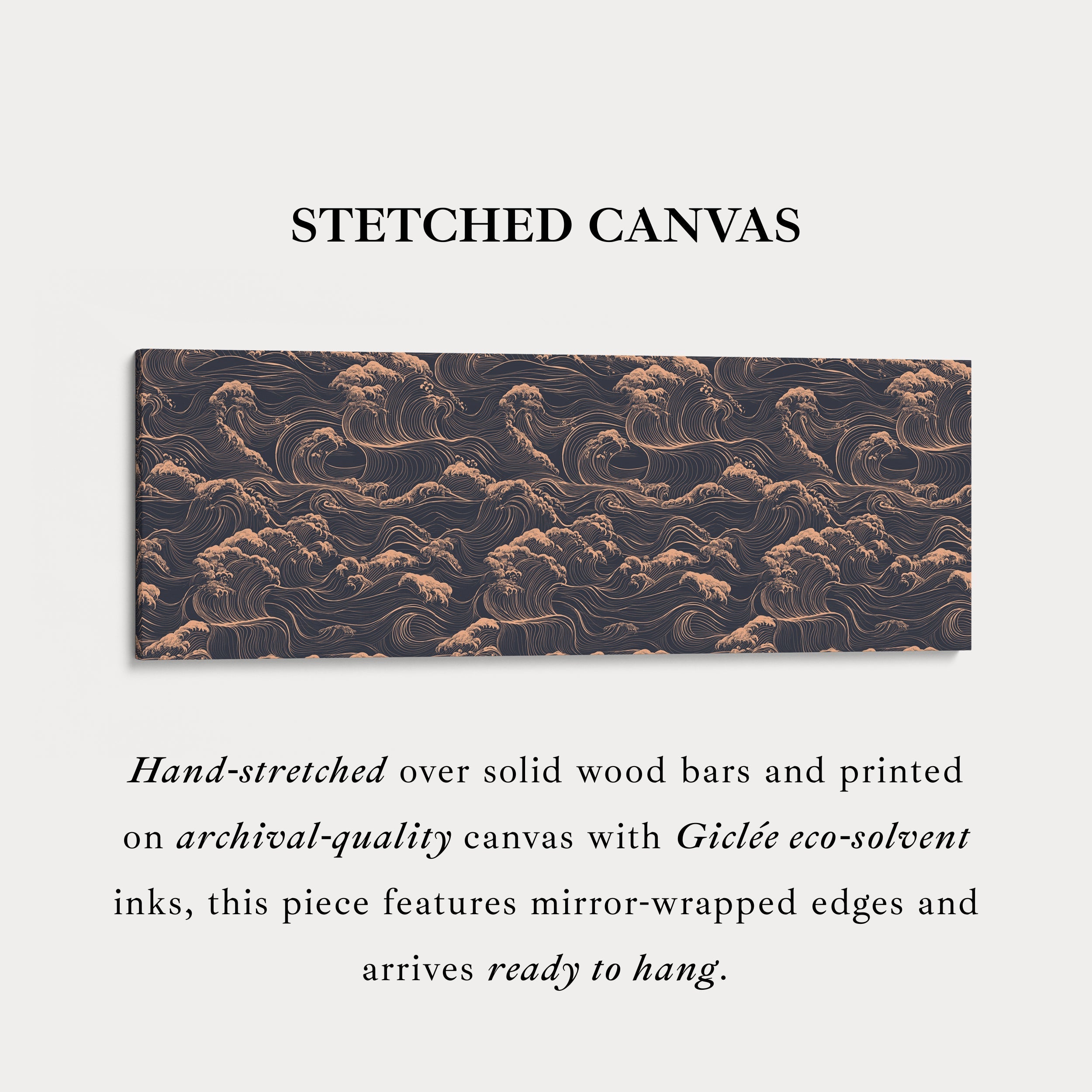 Japanese Waves Long Horizontal Wall Art