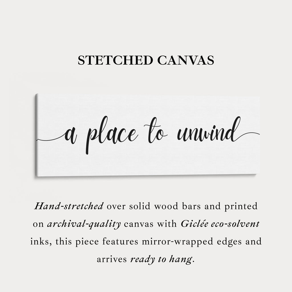 Above Bed Wall Art 'A place to unwind'