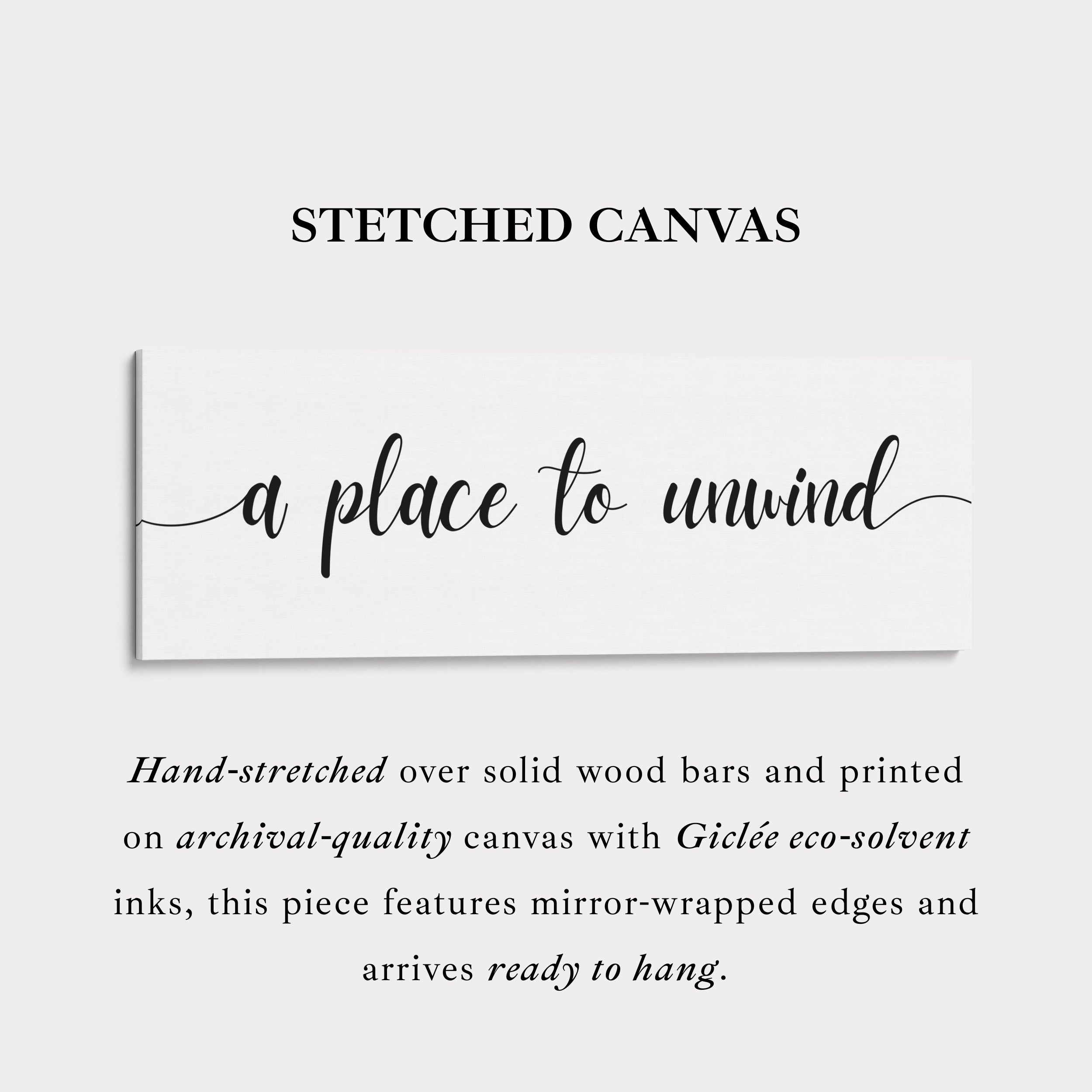 Above Bed Wall Art 'A place to unwind'