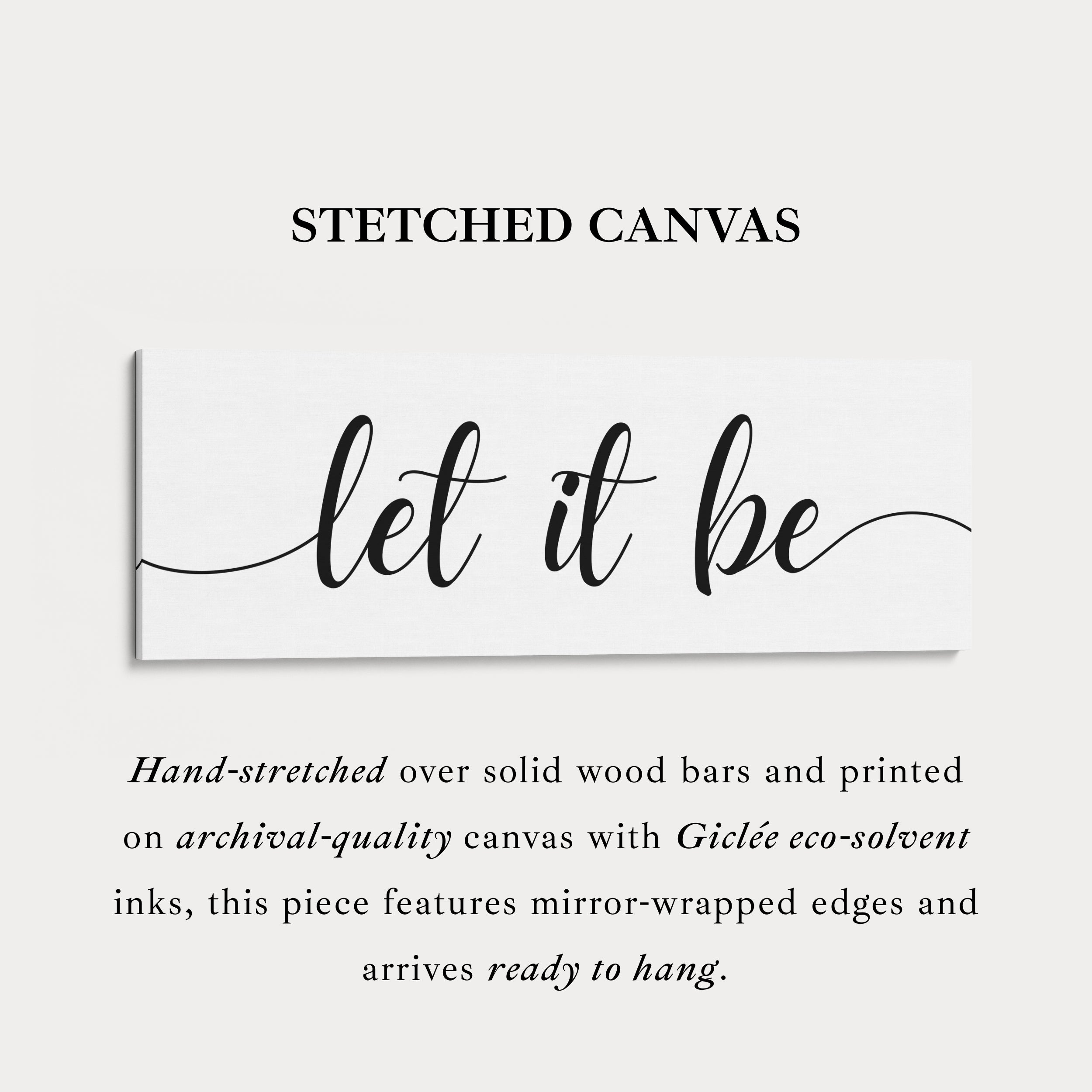 Guest Room Above Bed Wall Decor 'Let It Be'