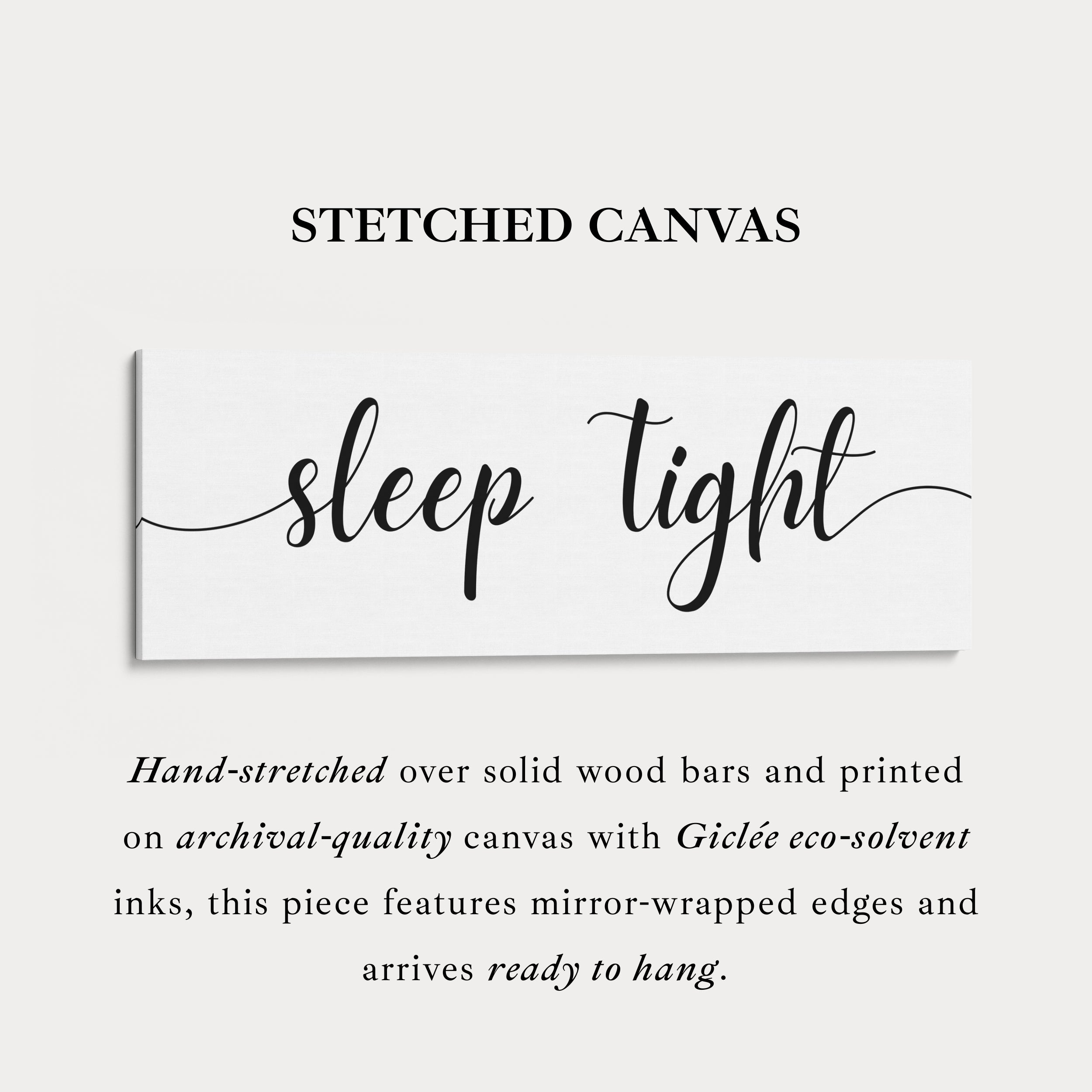Above Bed Wall Art Long Panoramic  'Sleep Tight'