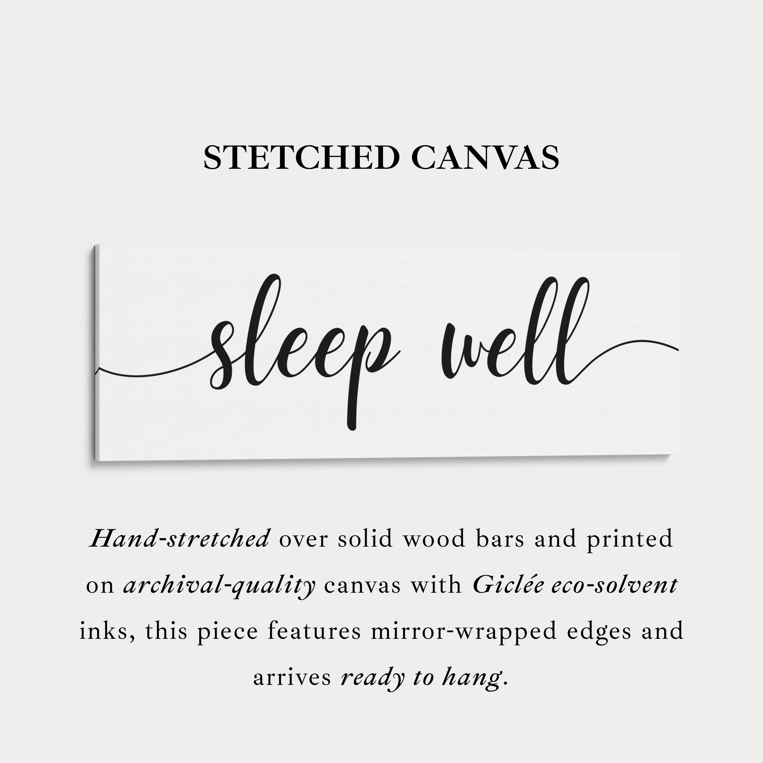 Master Bedroom Above Bed Wall Art - Sleep Well