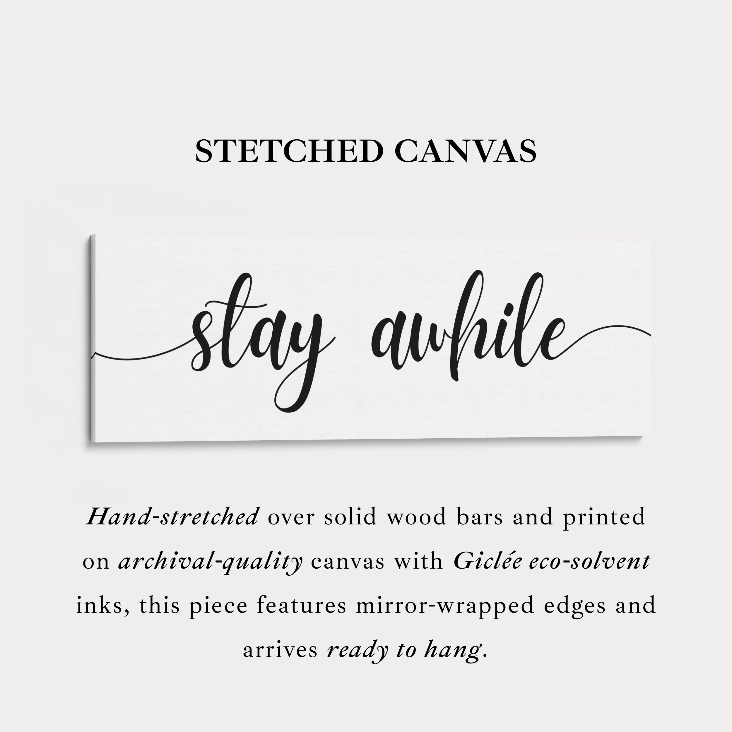 Master Bedroom Above Bed Wall Art - Stay Awhile