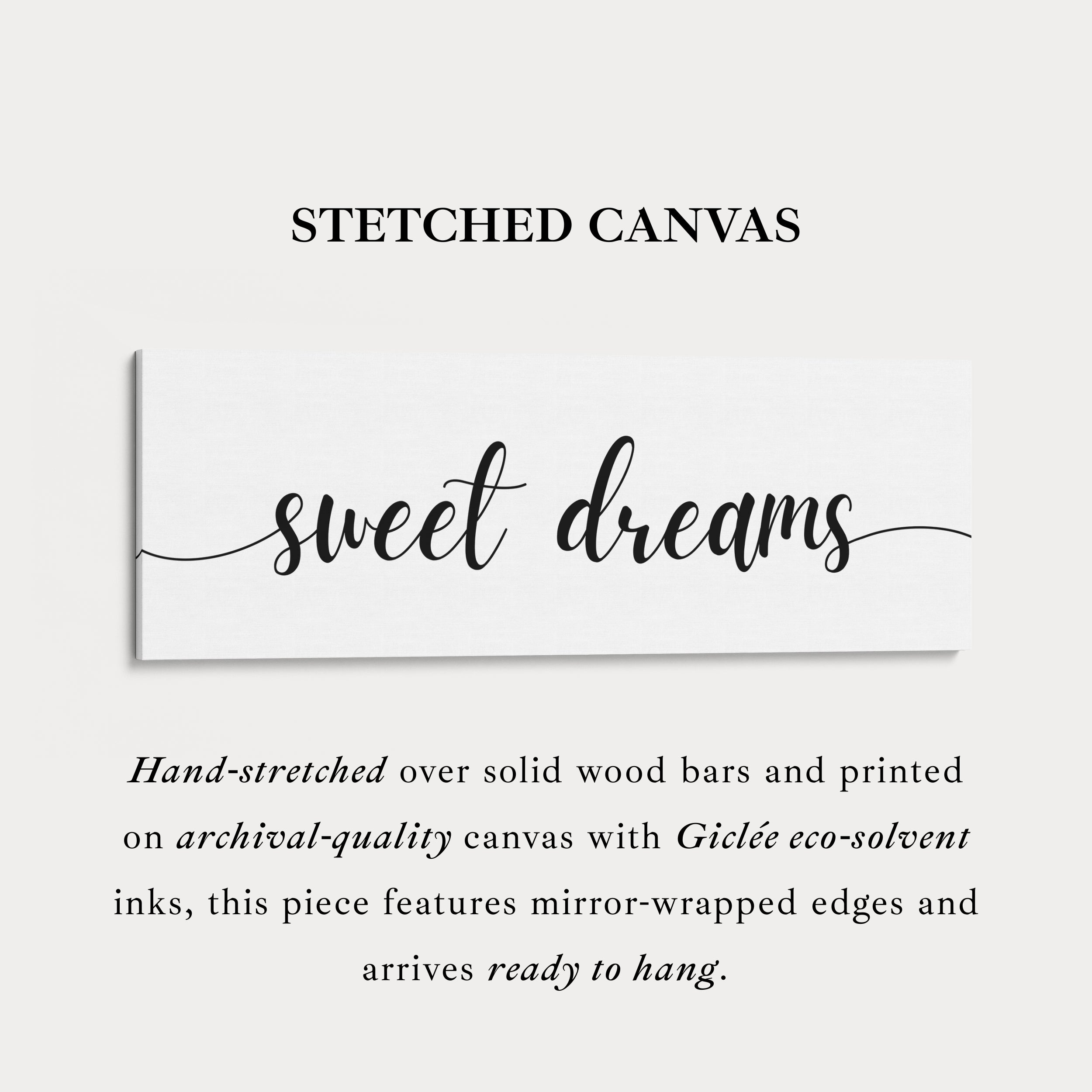 Guest Bedroom Above Bed Wall Art - Sweet Dreams