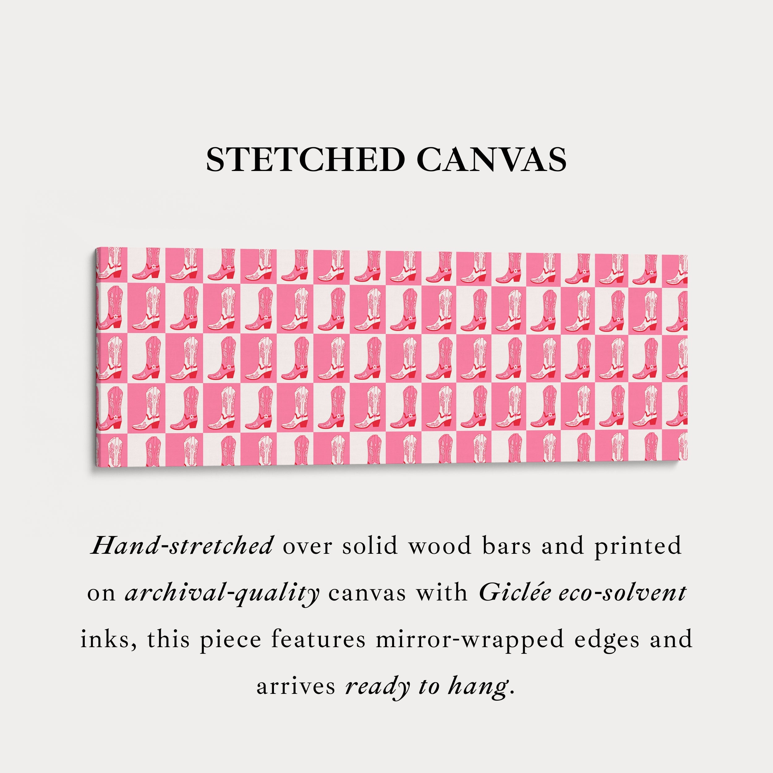 Cowgirl Boots Long Narrow Wall Art