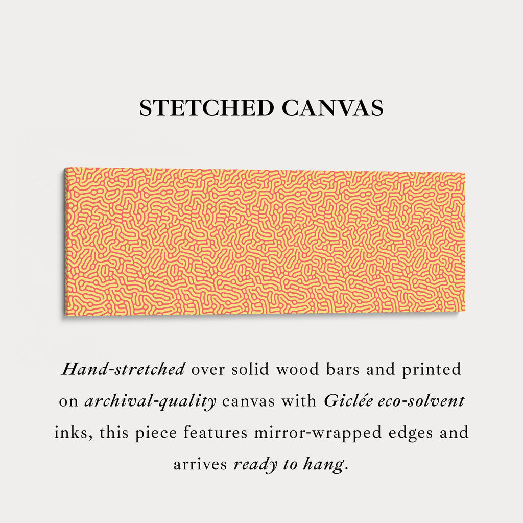 Yellow & Red Geometric Organic Pattern Horizontal Wall Art