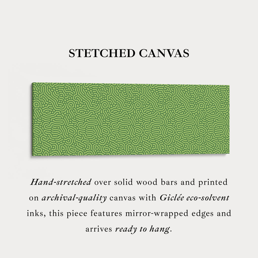 Green Organic Pattern Panoramic Long Wall Decor