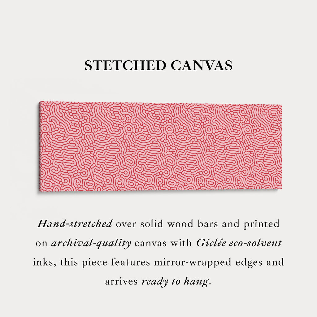 Red & Pink Organic Pattern Panoramic Long Wall Decor