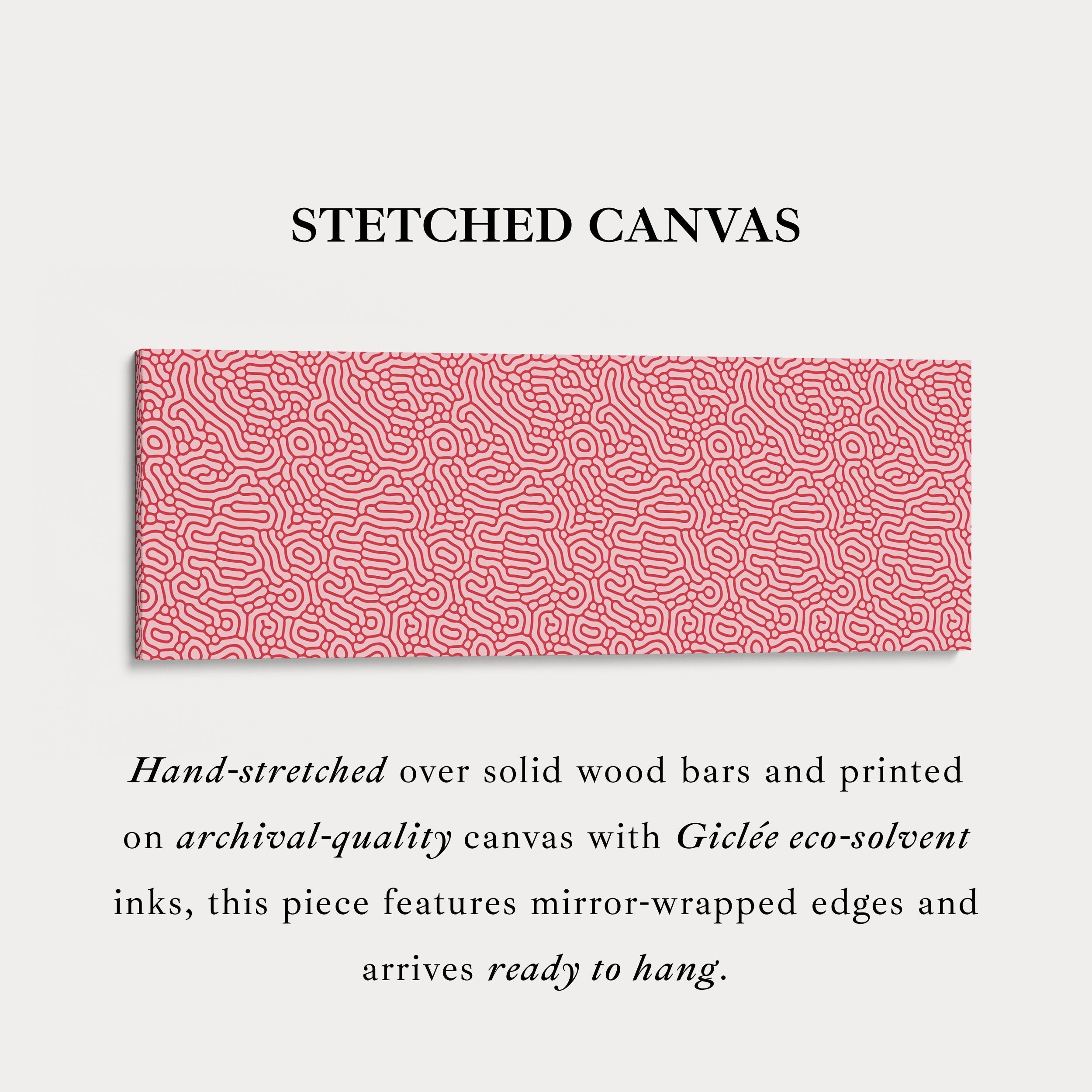 Red & Pink Organic Pattern Panoramic Long Wall Decor