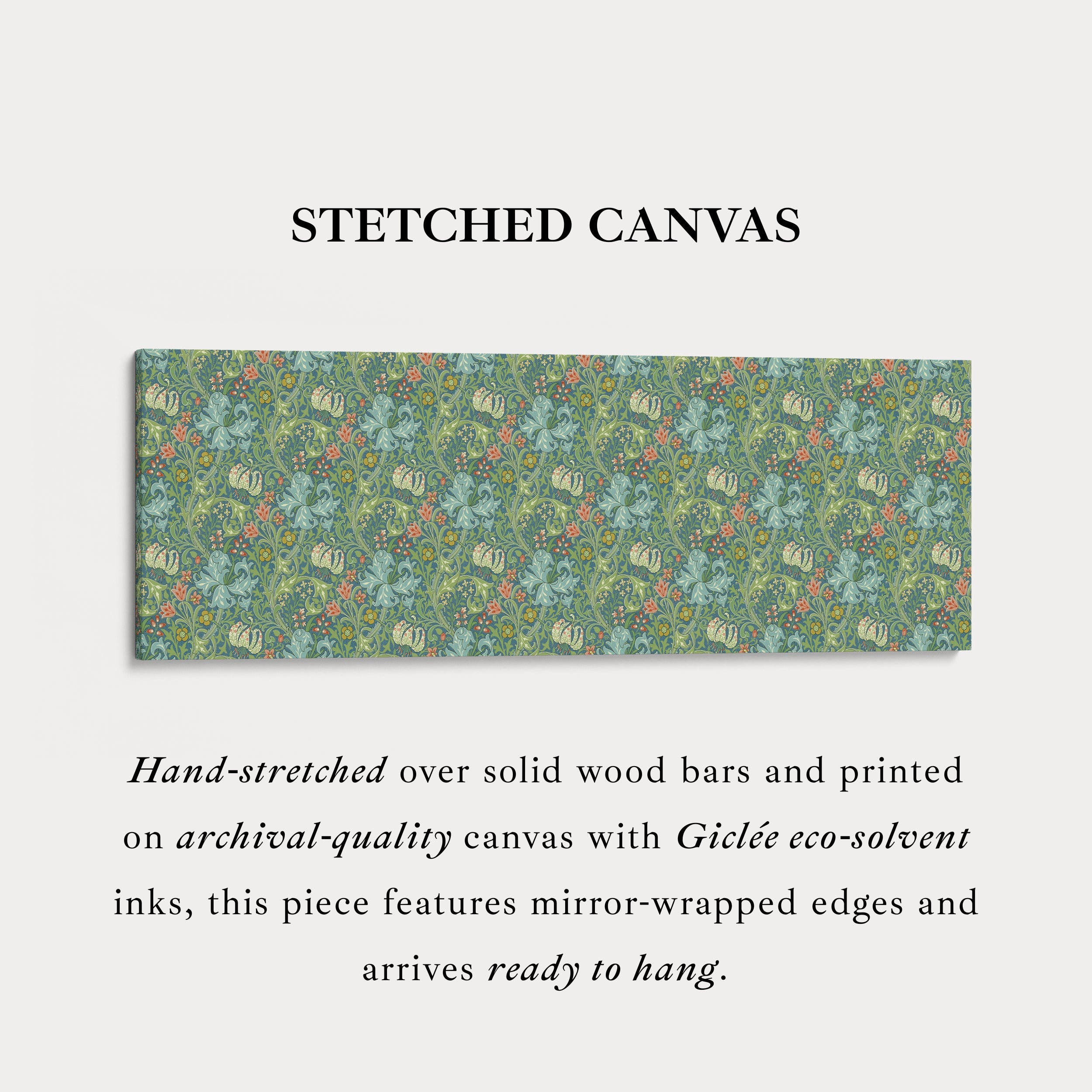 Horizontal Long Wall Decor William Morris Golden Lily