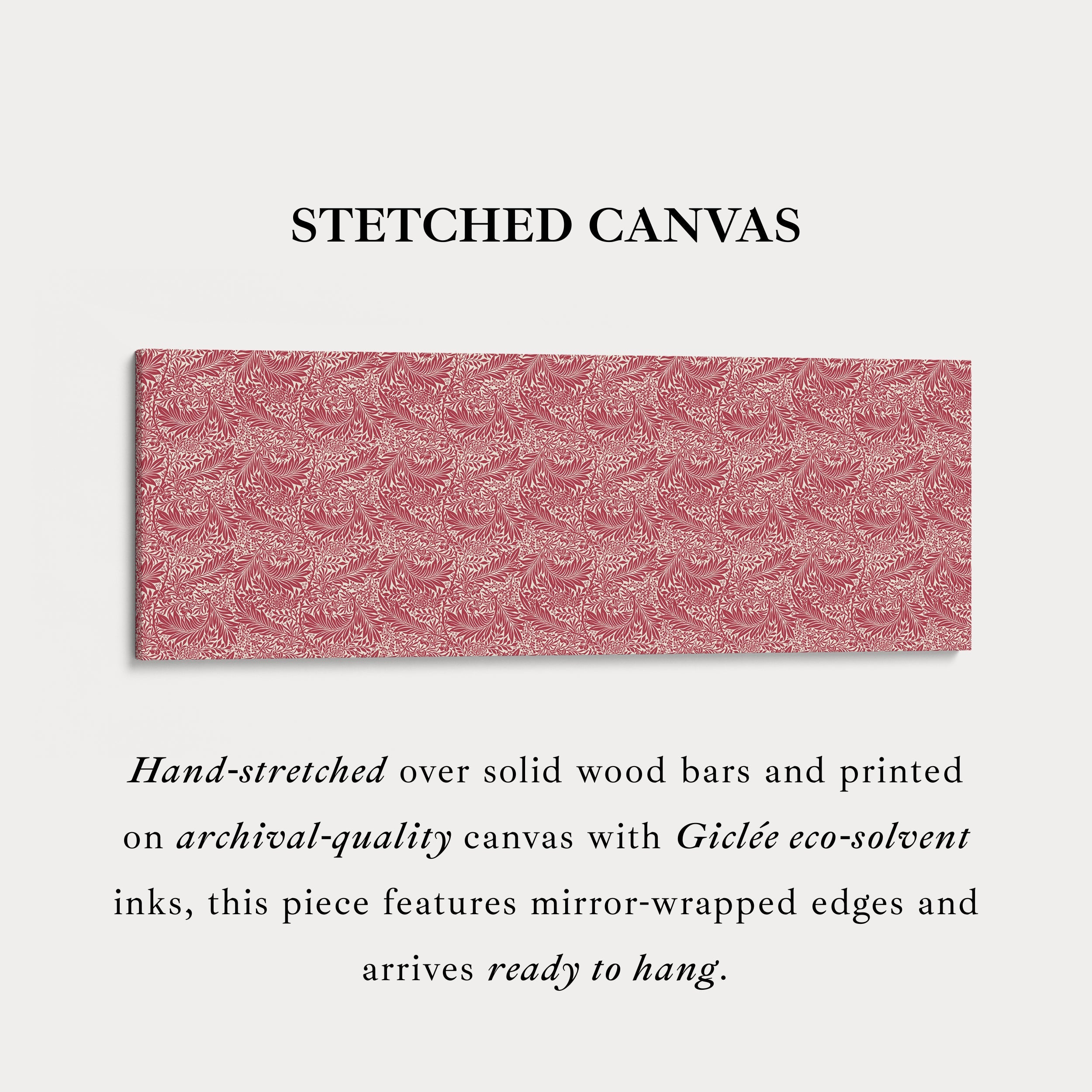 Horizontal Narrow Wall Decor William Morris Red Larkspur