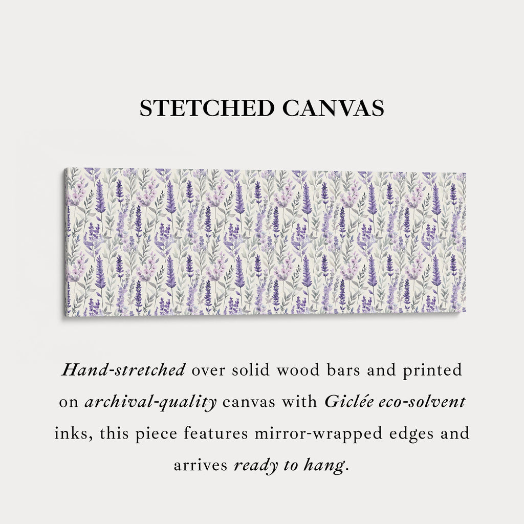 Panoramic Long Narrow Wall Art Lavender
