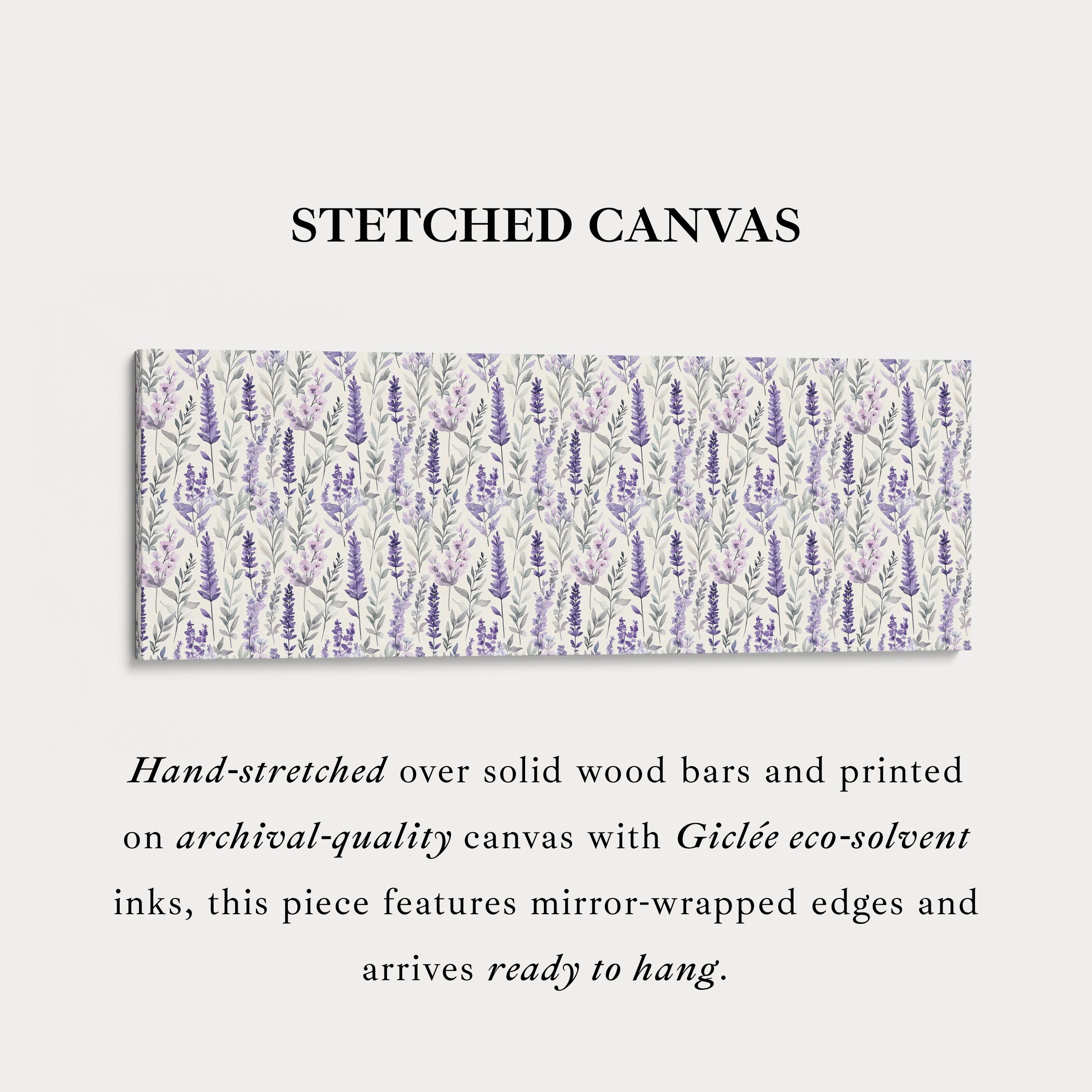 Panoramic Long Narrow Wall Art Lavender