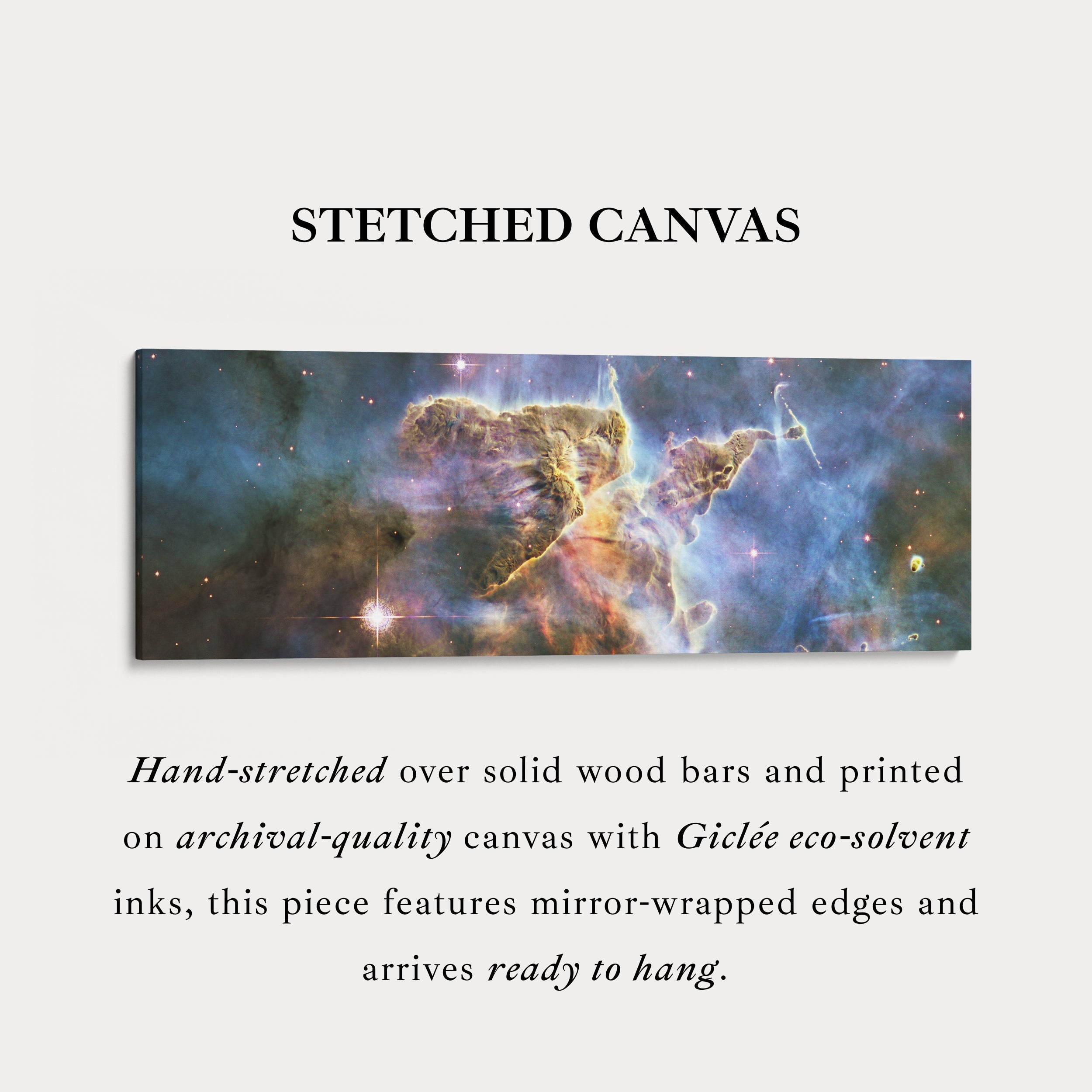 Hubble Nebula Space Photograph Large Framed Narrow Wall Art