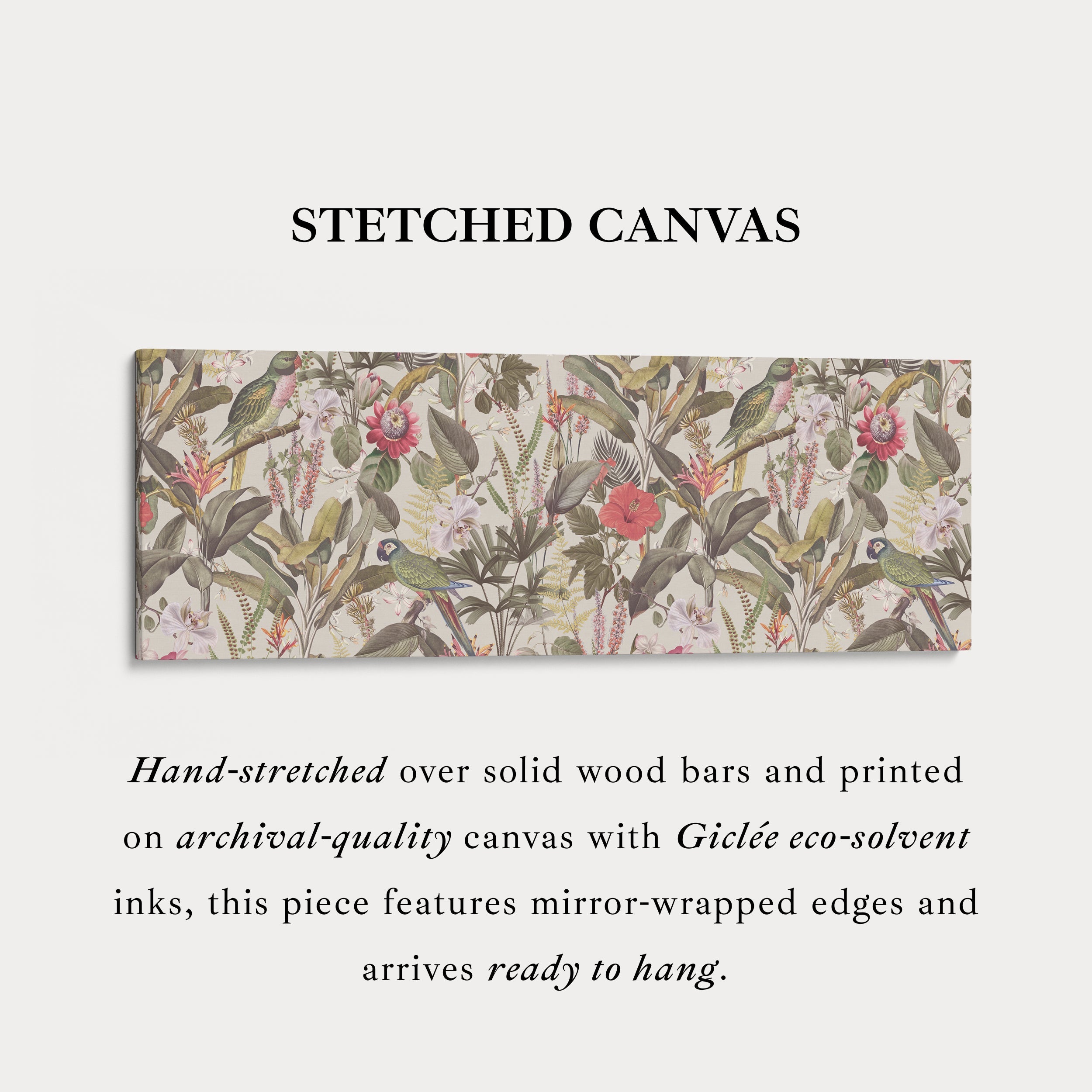 Above Bed Soft Yellow Floral Botanical Canvas Wall Art