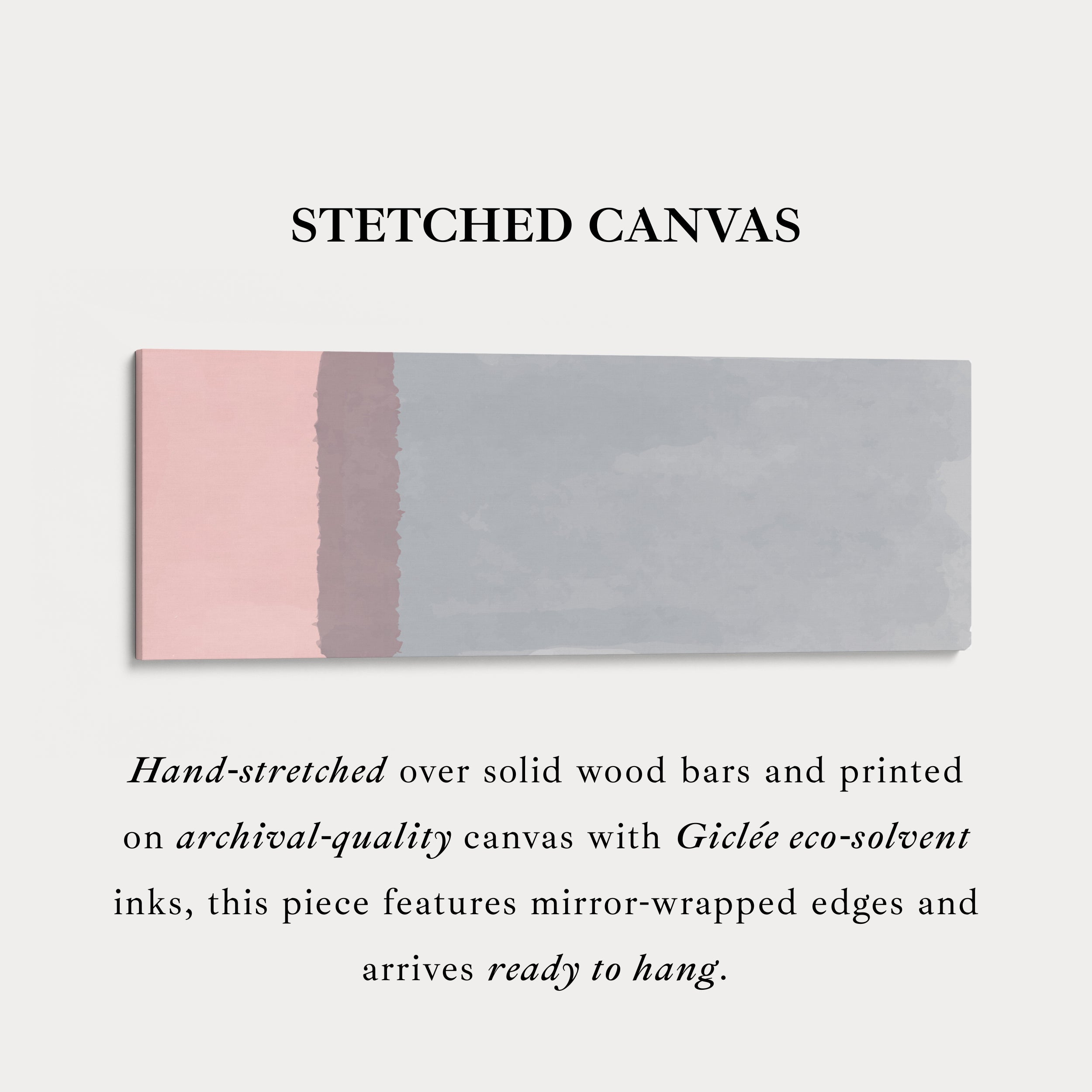 Wide Wall Art Soft Grey And Mauve Neutral For Bedroom Or Living Room