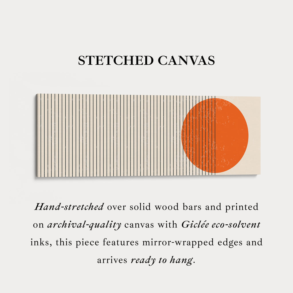 Narrow Wall Decor Beige Black Orange Above Bed Wall Art