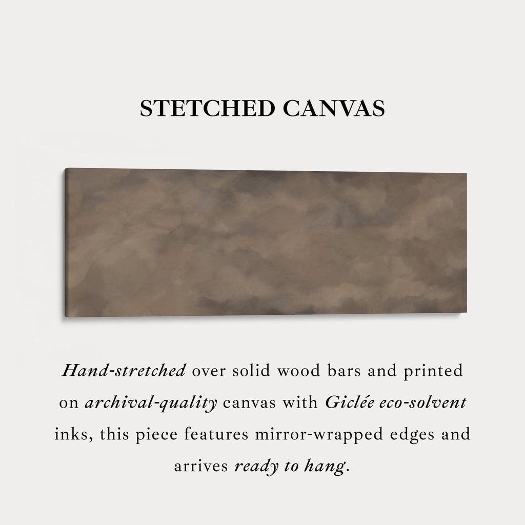 Horizontal Wall Art Earthy Green And Brown Abstract For Living Room